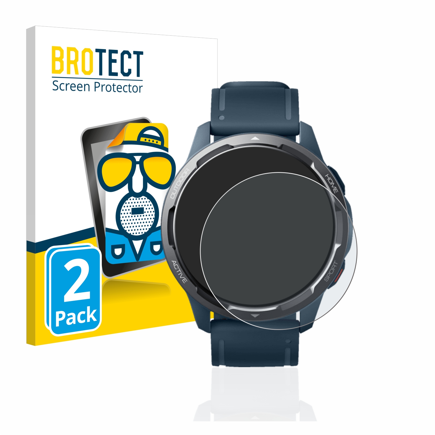 2x BROTECT Entspiegelungs-Folie pro Xiaomi Watch S1 Active