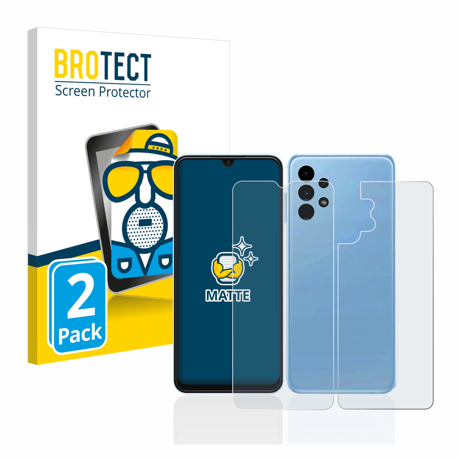 2x BROTECT Entspiegelungs-Folie pro Samsung Galaxy A13 (displej+zadní strana)