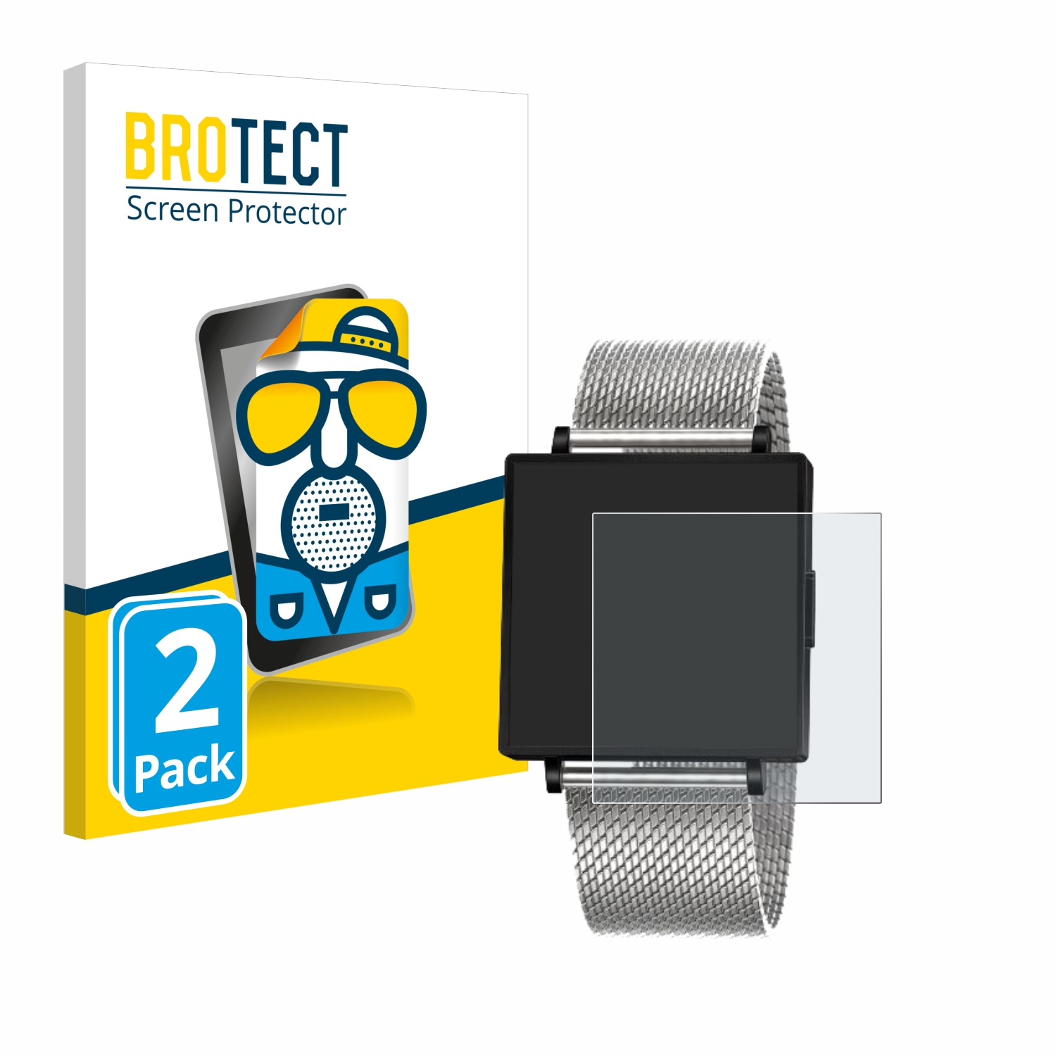2x BROTECT Entspiegelungs-Folie pro Qlocktwo W39