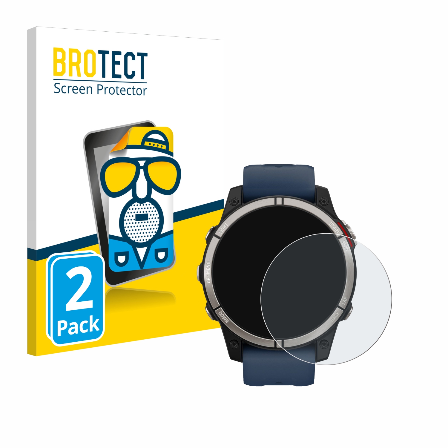2x BROTECT Entspiegelungs-Folie pro Garmin quatix 7