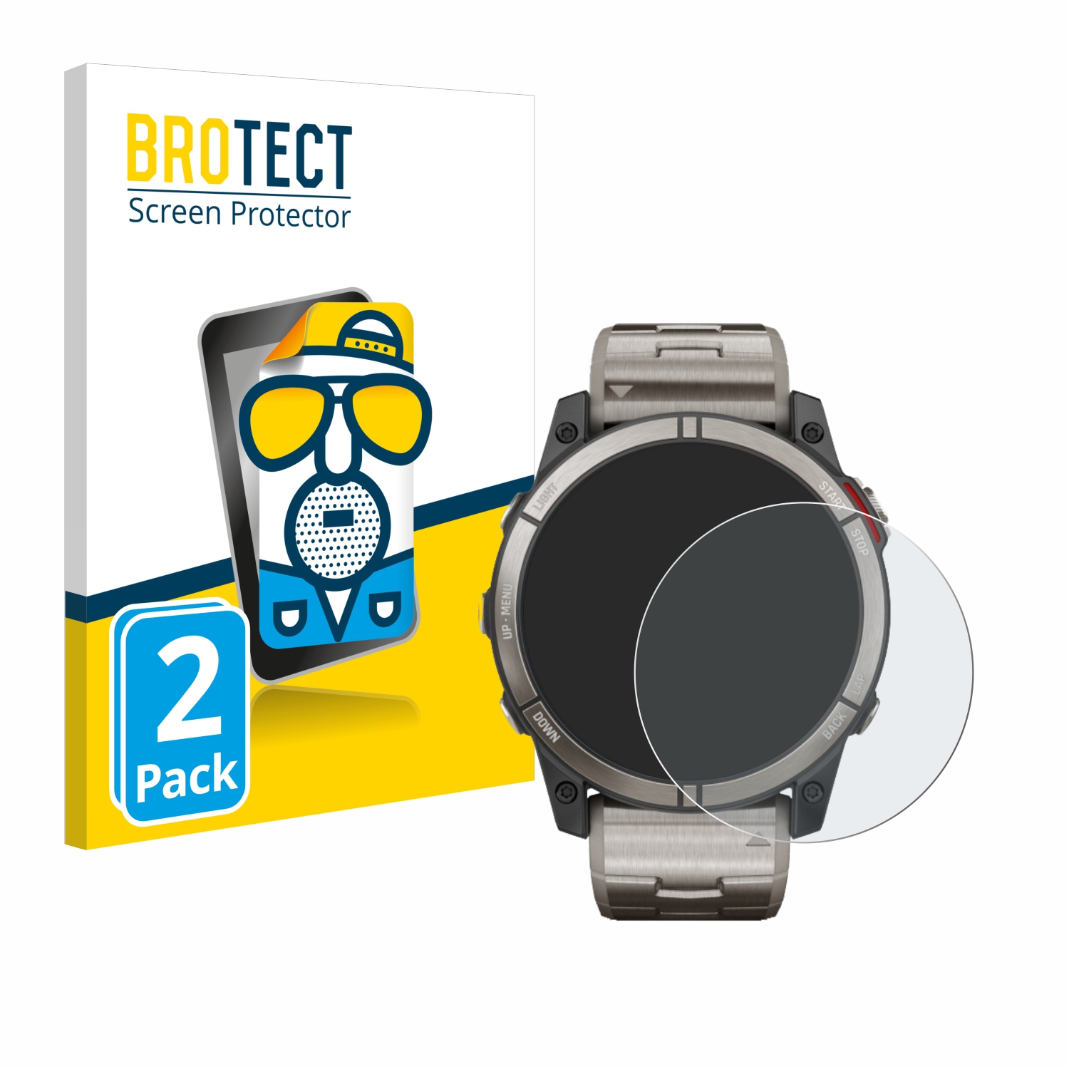 2x BROTECT Entspiegelungs-Folie pro Garmin quatix 7X