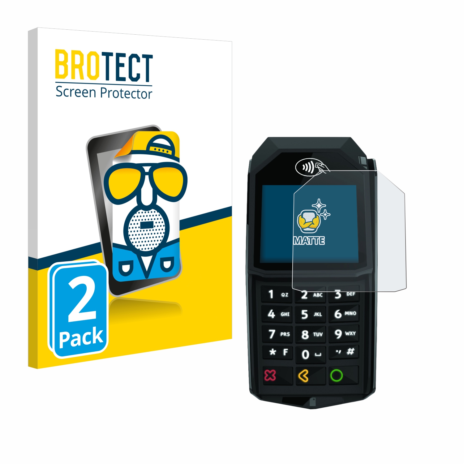 2x BROTECT Entspiegelungs-Folie pro ingenico Lane/3000 (touch)