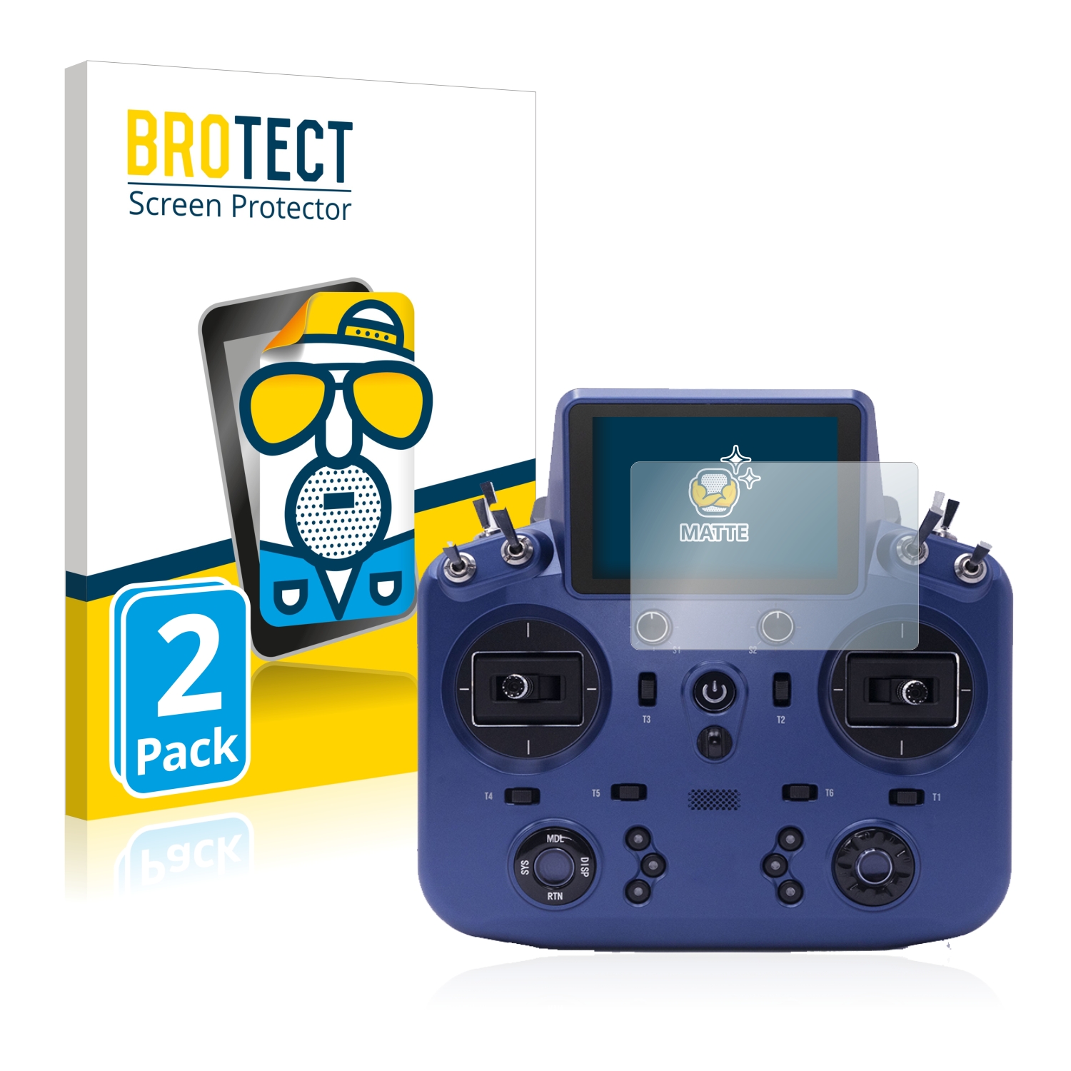 2x BROTECT Entspiegelungs-Folie pro FrSky Tandem X18