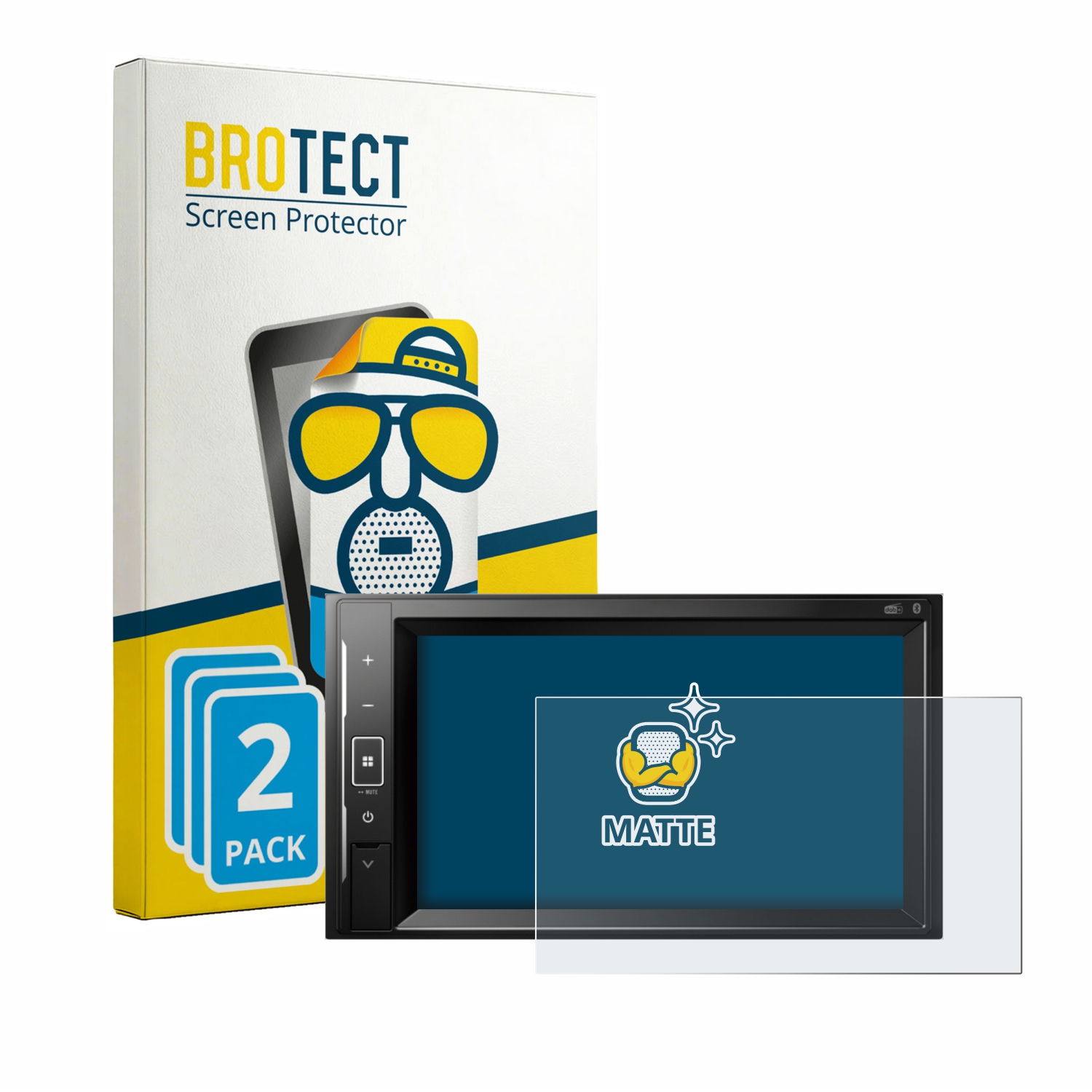 2x BROTECT Entspiegelungs-Folie pro Pioneer AVH-A240DAB
