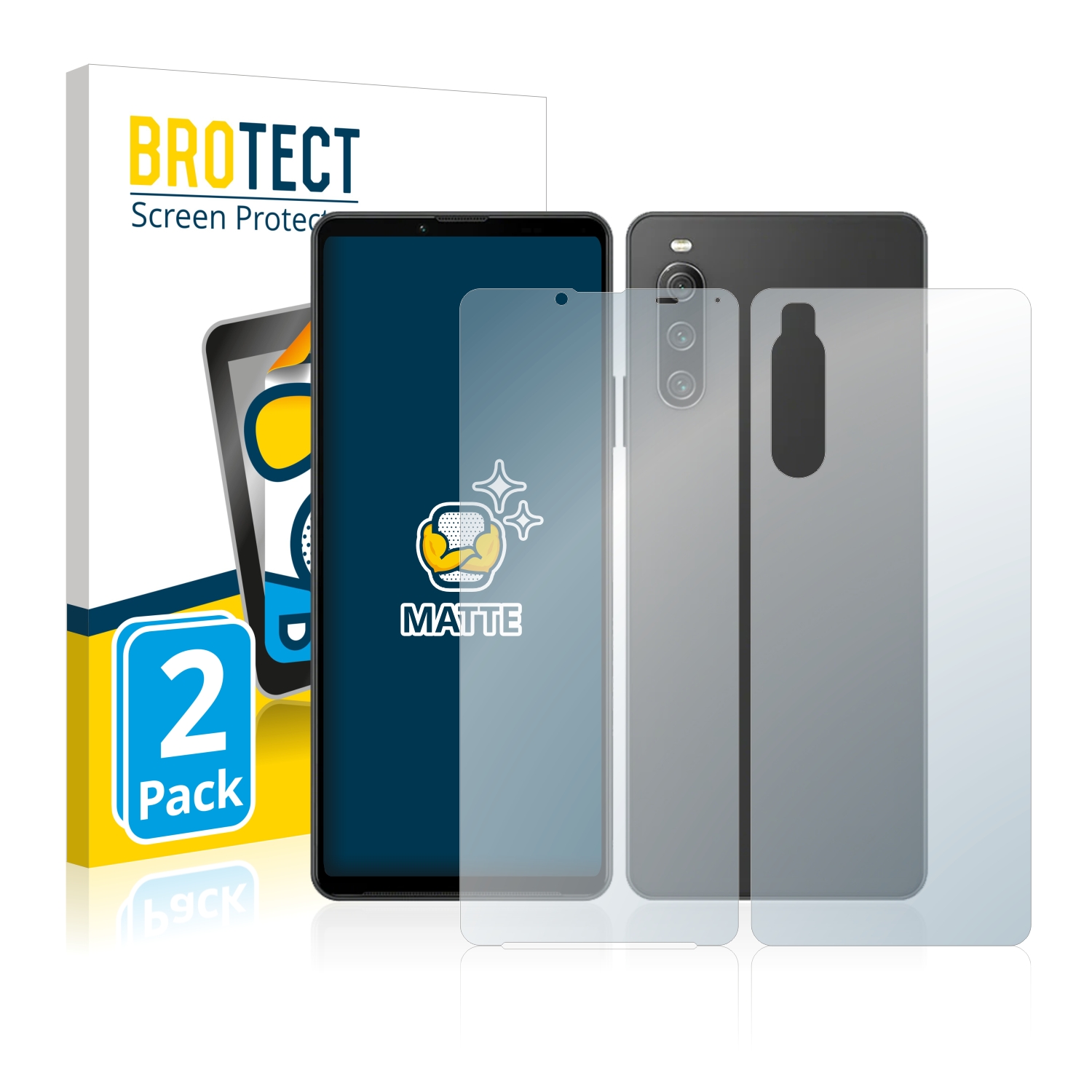 2x BROTECT Entspiegelungs-Folie pro Sony Xperia 10 IV (displej+zadní strana)