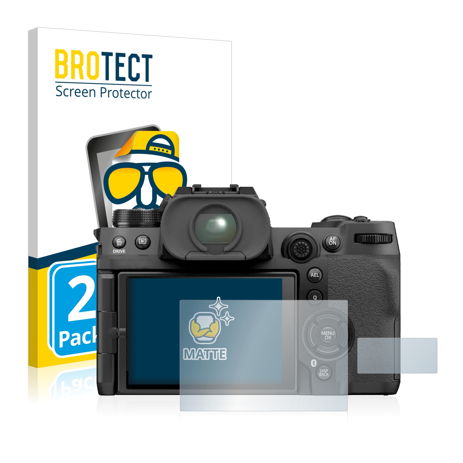 2x BROTECT Entspiegelungs-Folie pro Fujifilm X-H2S