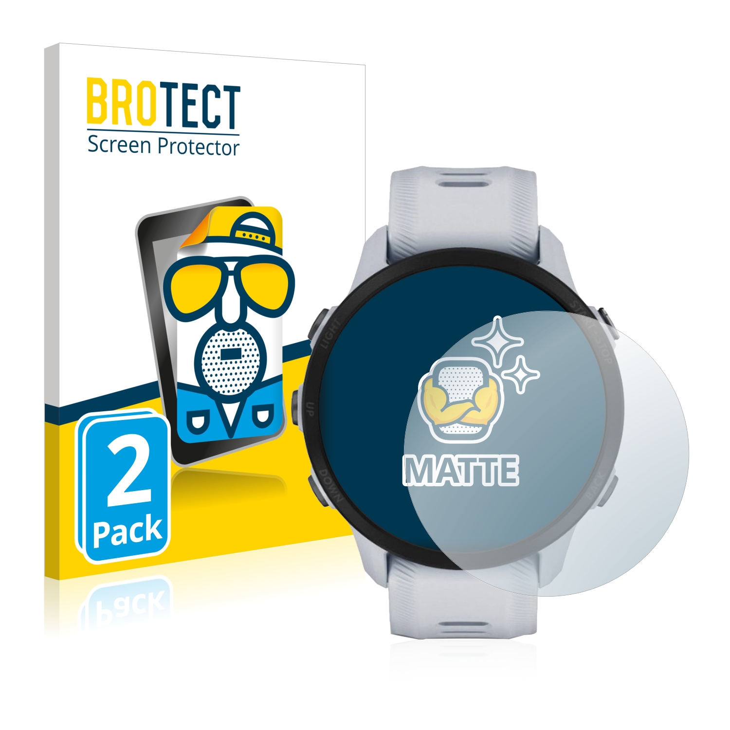 2x BROTECT Entspiegelungs-Folie pro Garmin Forerunner 955 Solar