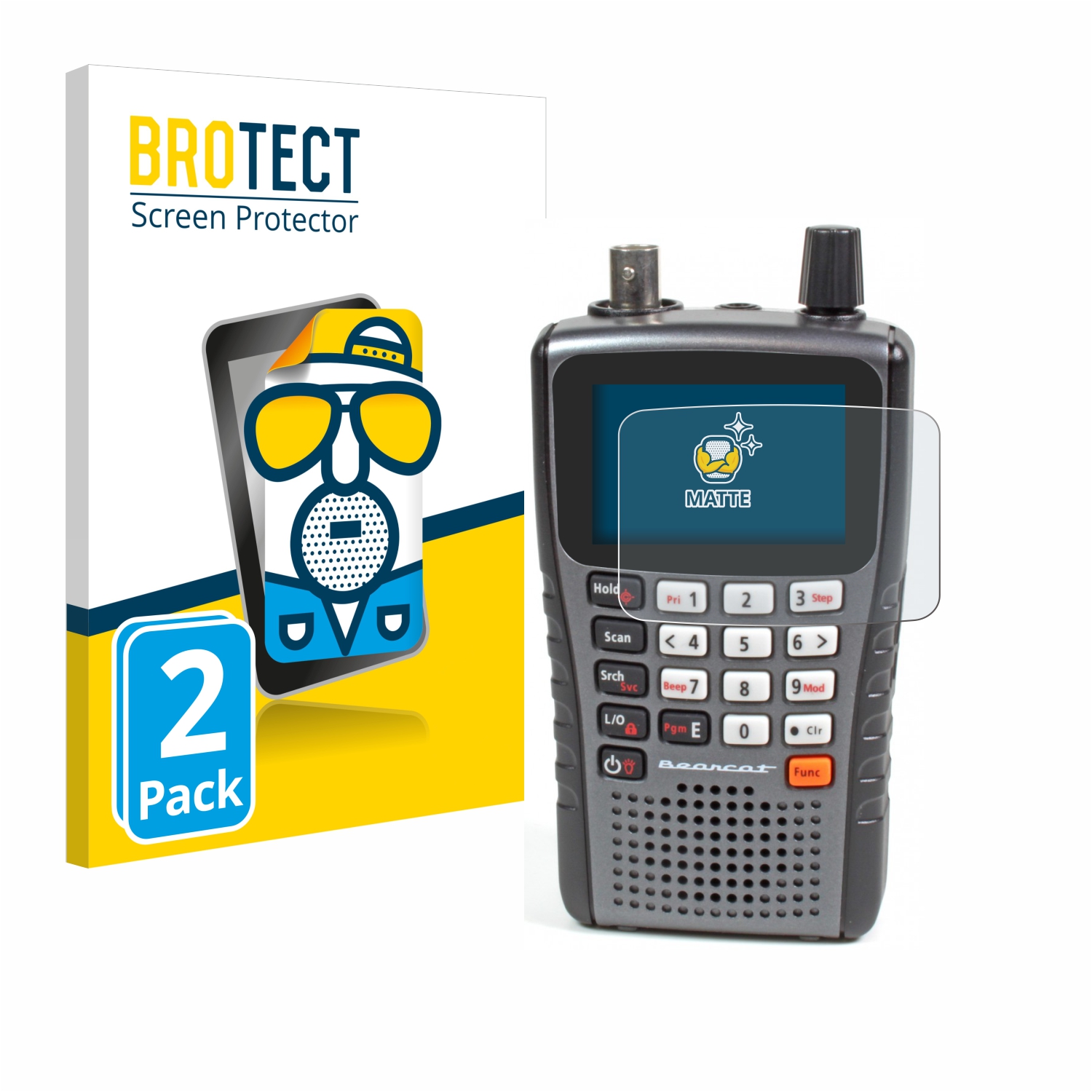 2x BROTECT Entspiegelungs-Folie pro Uniden UBC125XLThand