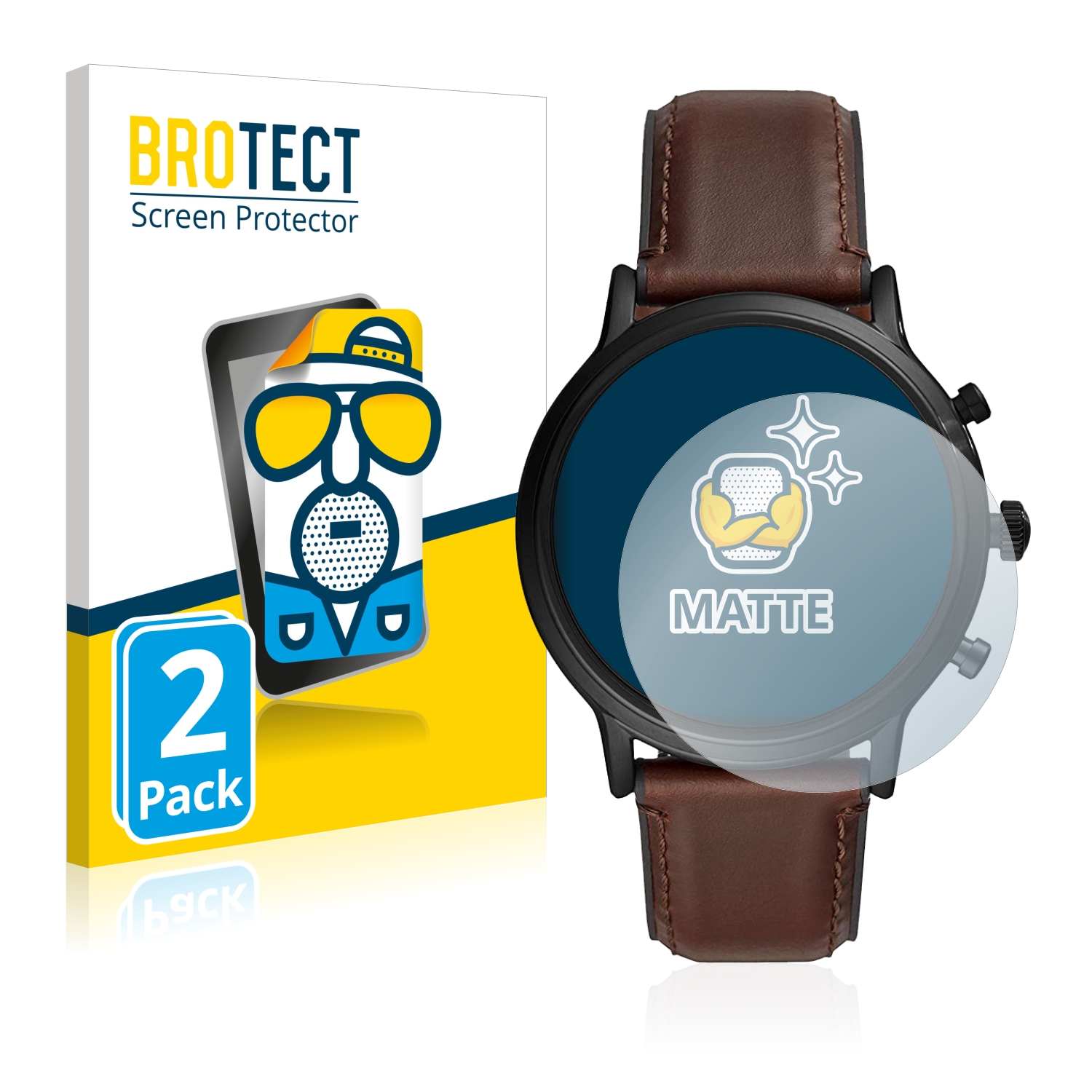 2x BROTECT Entspiegelungs-Folie pro Fossil Gen 5