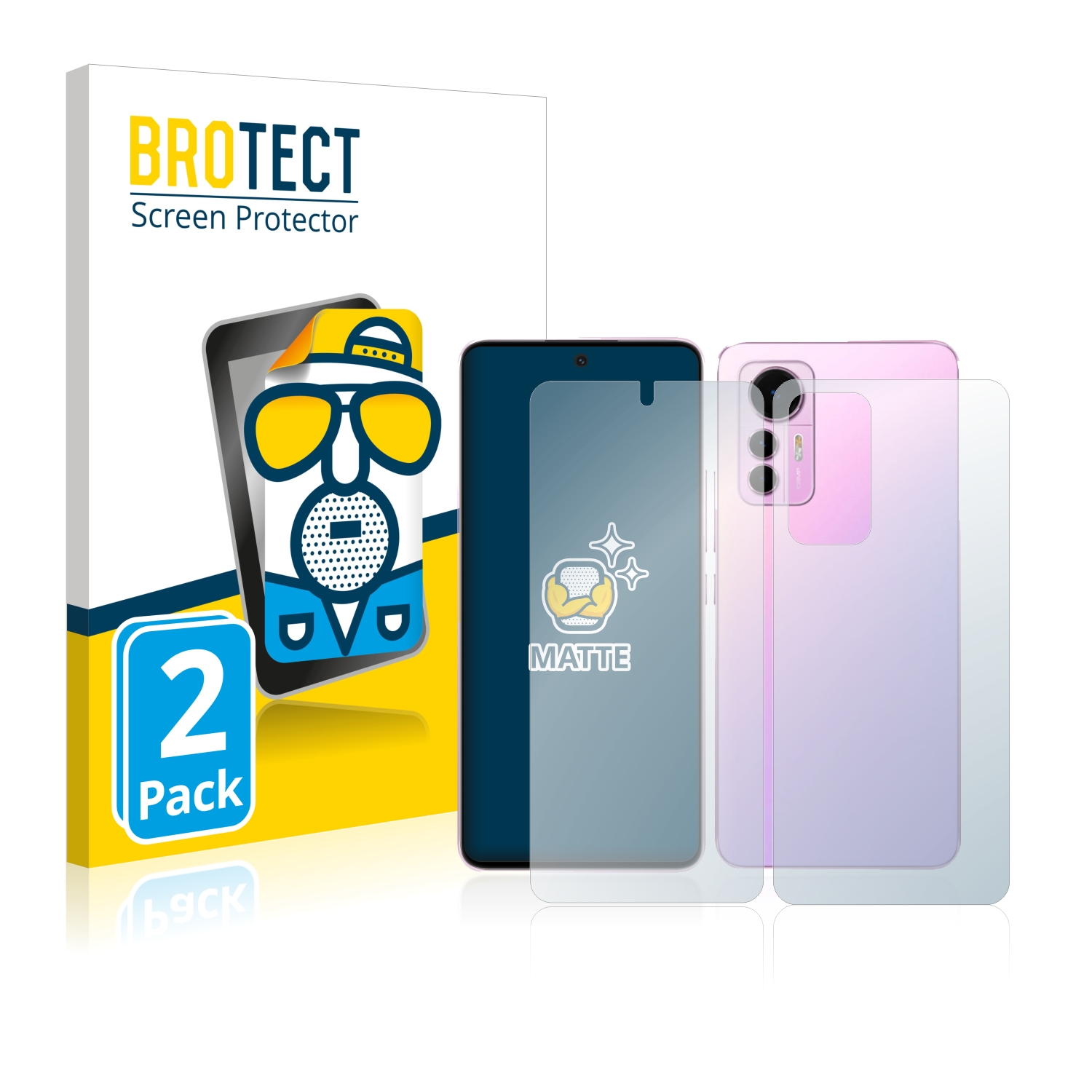2x BROTECT Entspiegelungs-Folie pro Xiaomi 12 Lite (displej+zadní strana)