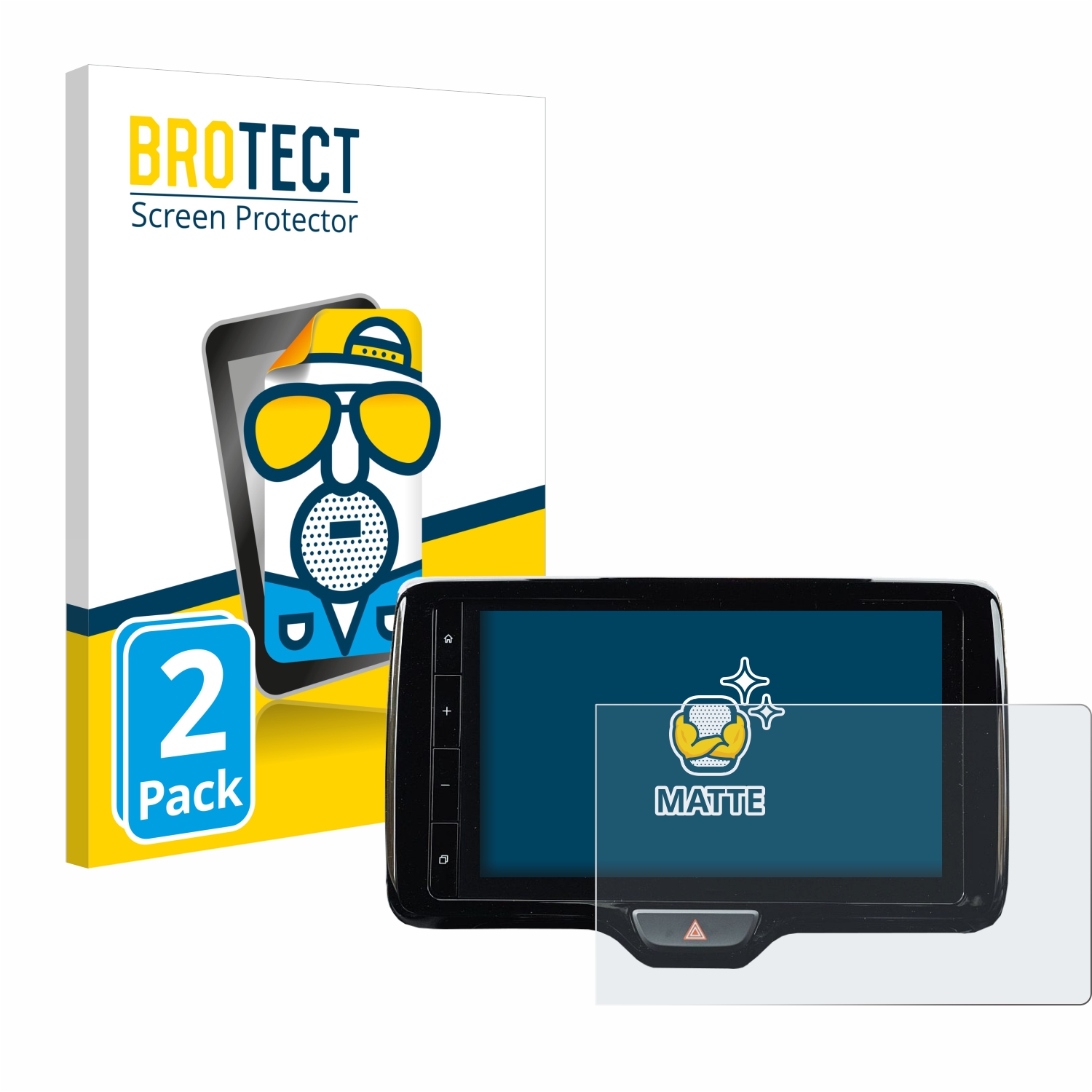2x BROTECT Entspiegelungs-Folie pro Toyota Yaris Cross 2021 Smart Connect 9