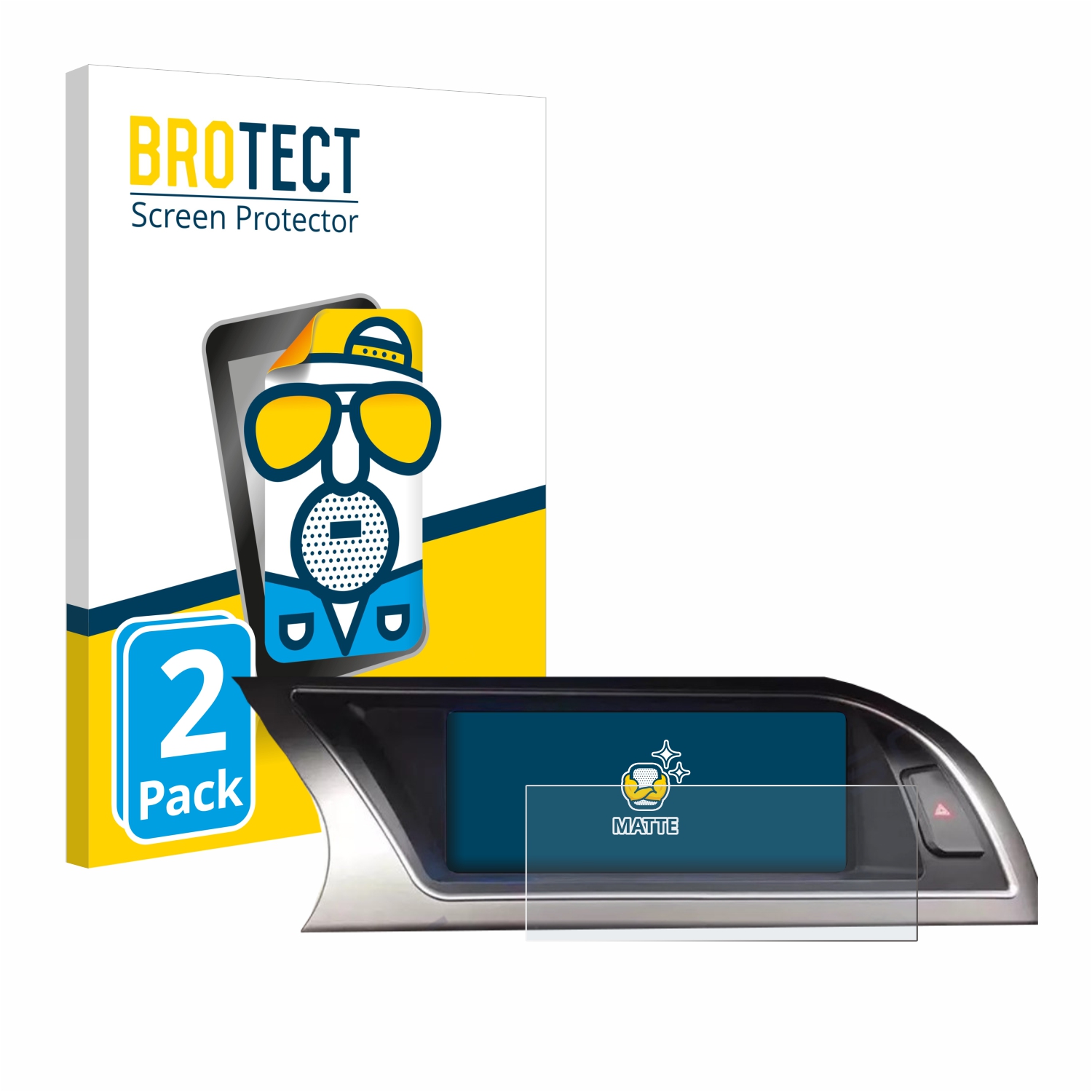 2x BROTECT Entspiegelungs-Folie pro Audi Audi A4 B8 (2012-2015) MMI Navigation Plus 7