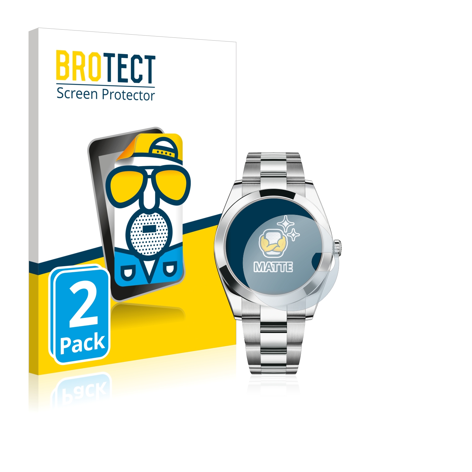2x BROTECT Entspiegelungs-Folie pro Rolex Datejust 41