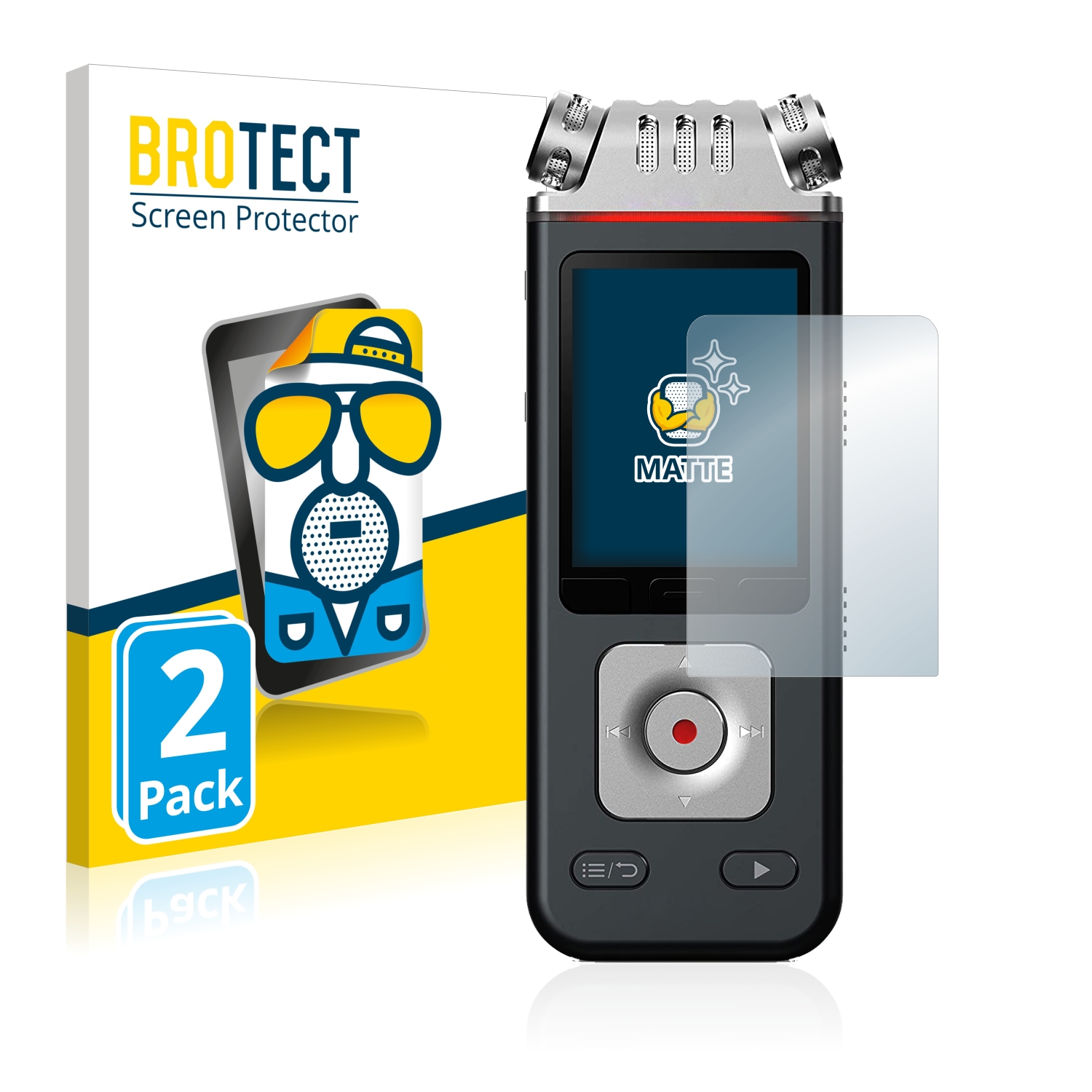 2x BROTECT Entspiegelungs-Folie pro Philips VoiceTracer DVT6110