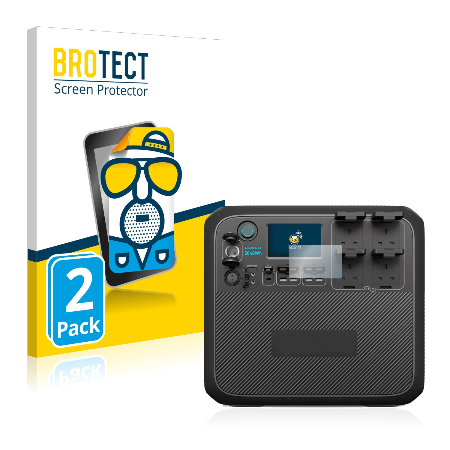 2x BROTECT Entspiegelungs-Folie pro Bluetti AC200MAX