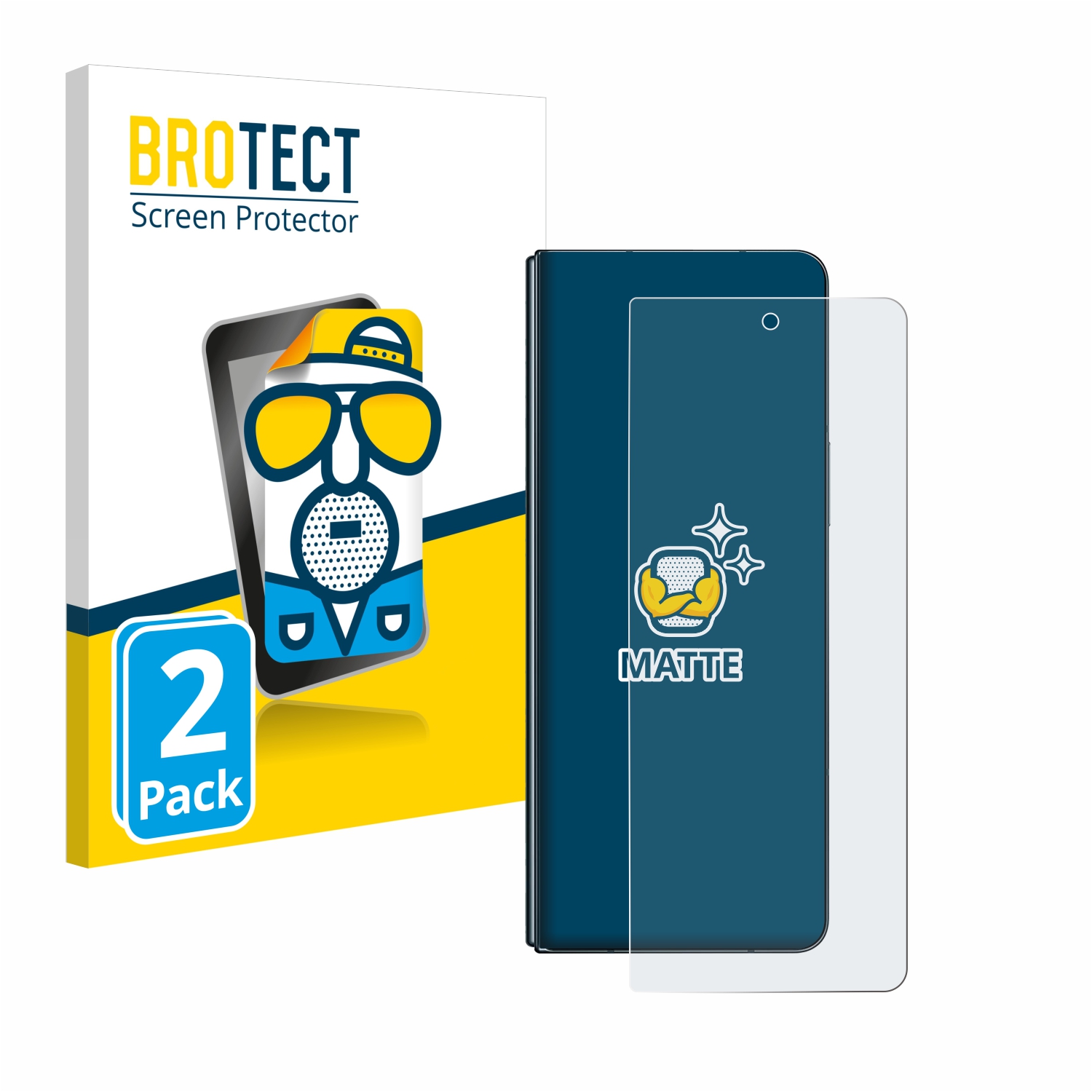 2x BROTECT Entspiegelungs-Folie pro Samsung Galaxy Z Fold 4
