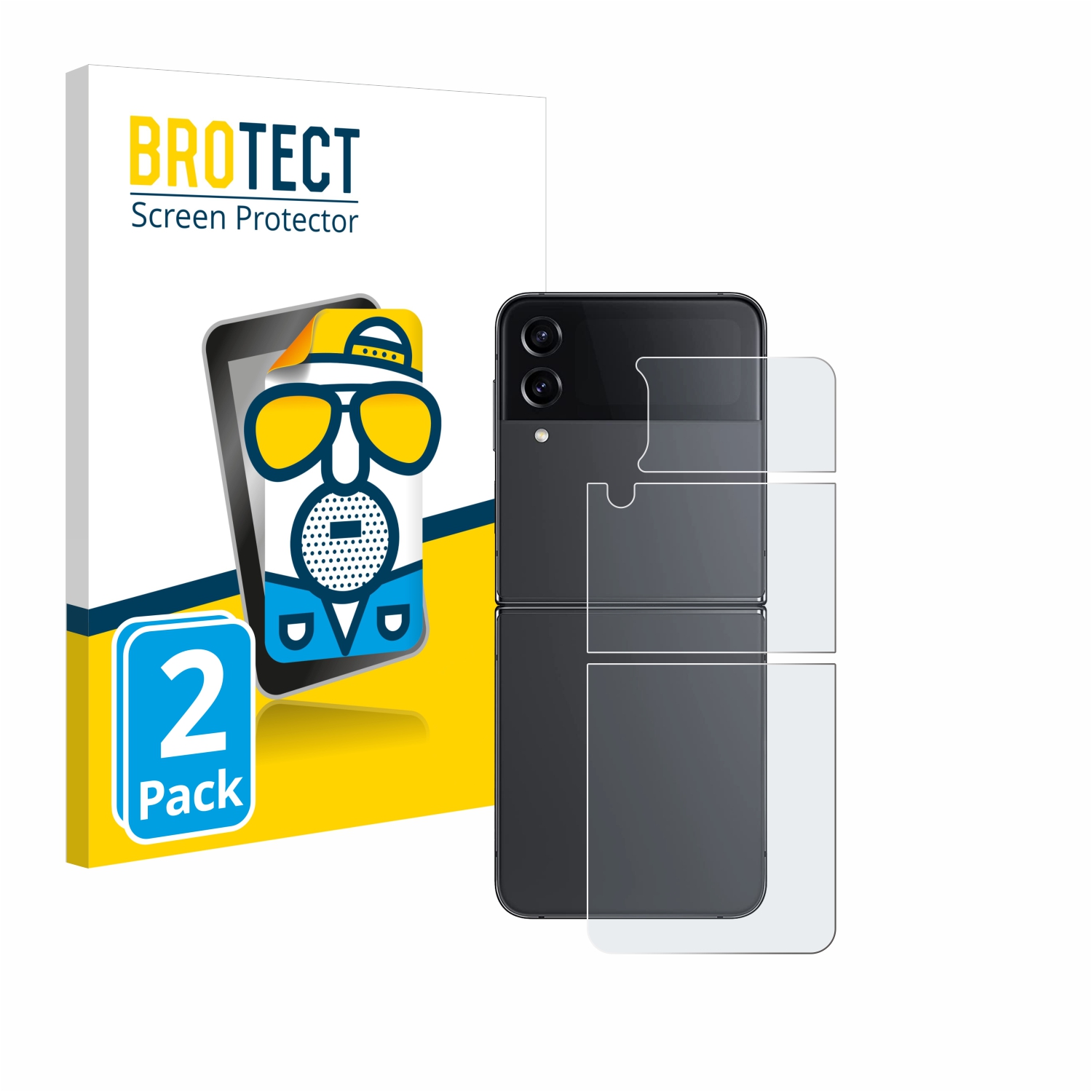 2x BROTECT Entspiegelungs-Folie pro Samsung Galaxy Z Flip 4 (zadní strana)