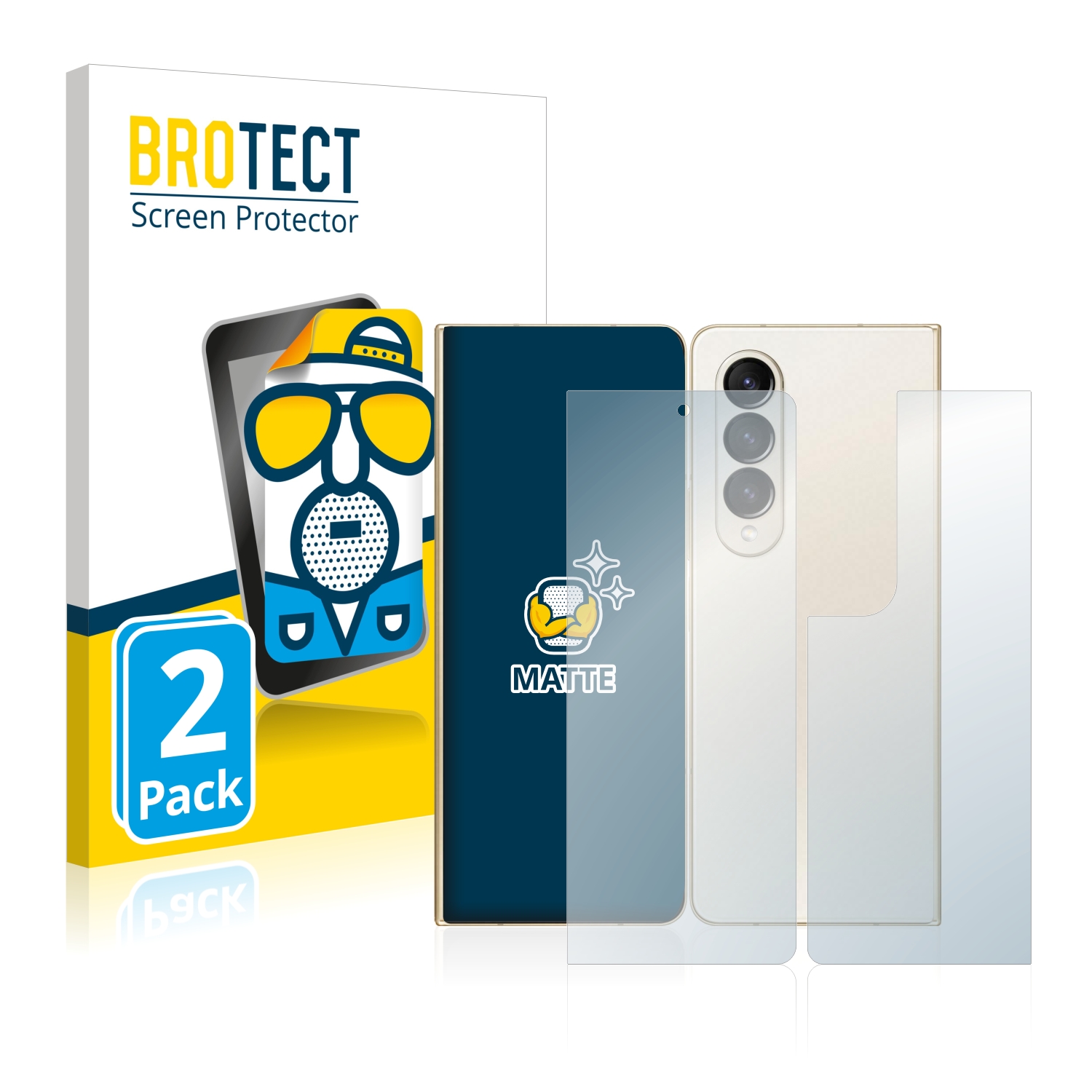 2x BROTECT Entspiegelungs-Folie pro Samsung Galaxy Z Fold 4 (displej+zadní strana)