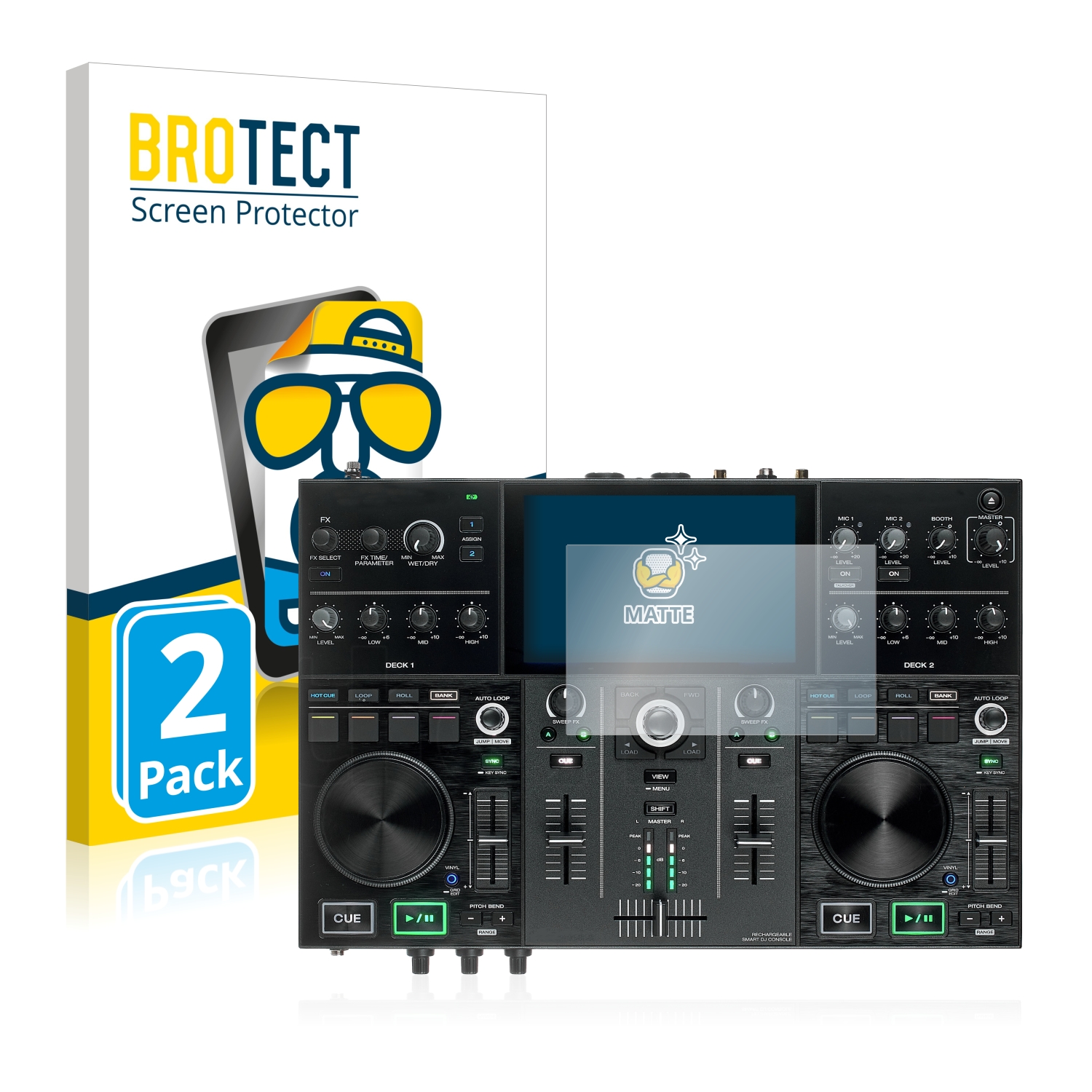 2x BROTECT Entspiegelungs-Folie pro Denon DJ Prime Go