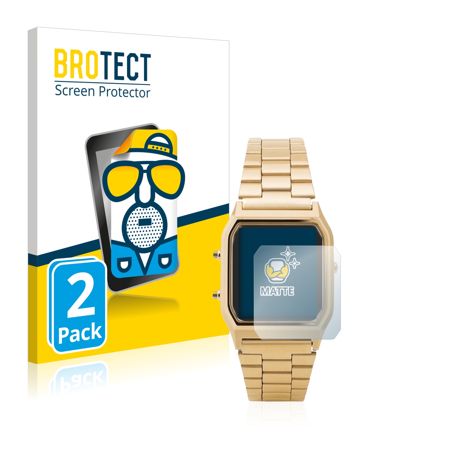 2x BROTECT Entspiegelungs-Folie pro Casio AQ-230GA