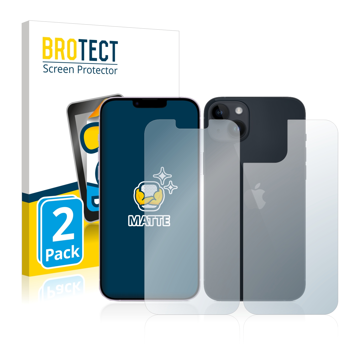 2x BROTECT Entspiegelungs-Folie pro Apple iPhone 14 Plus (displej+zadní strana)