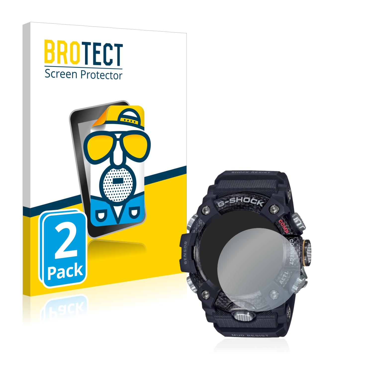 2x BROTECT Entspiegelungs-Folie pro Casio G-Shock Mudmaster GG-B100-1AER