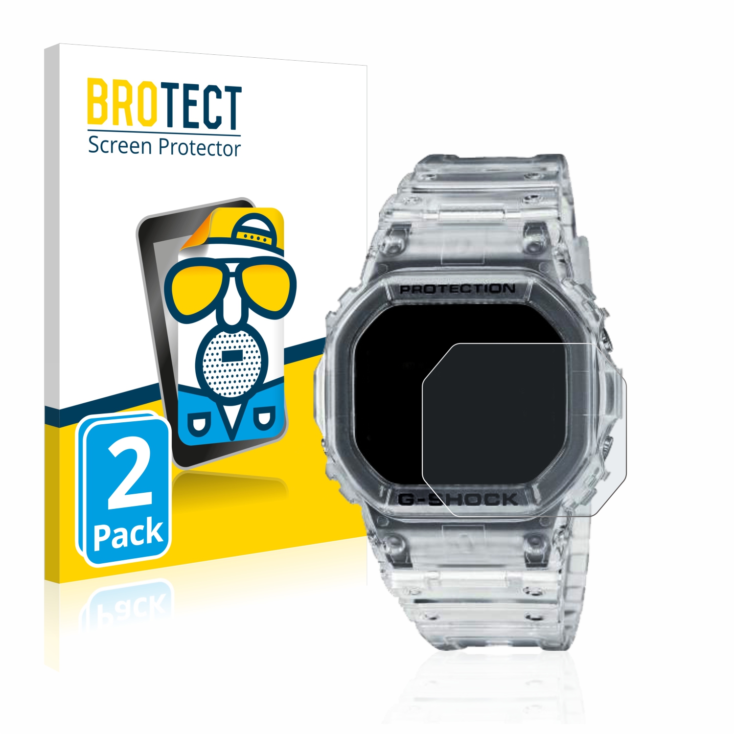 2x BROTECT Entspiegelungs-Folie pro Casio G-Shock DW-5600SKE-7
