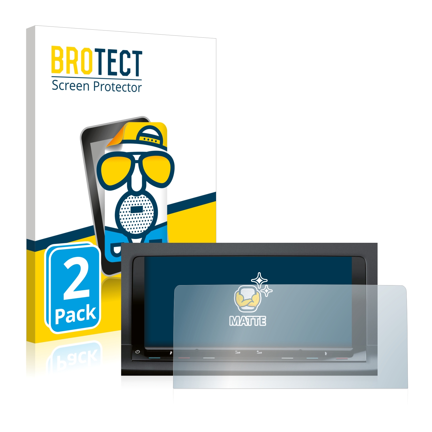 2x BROTECT Entspiegelungs-Folie pro Volkswagen Caddy 5 Discover Pro 10 (2021)