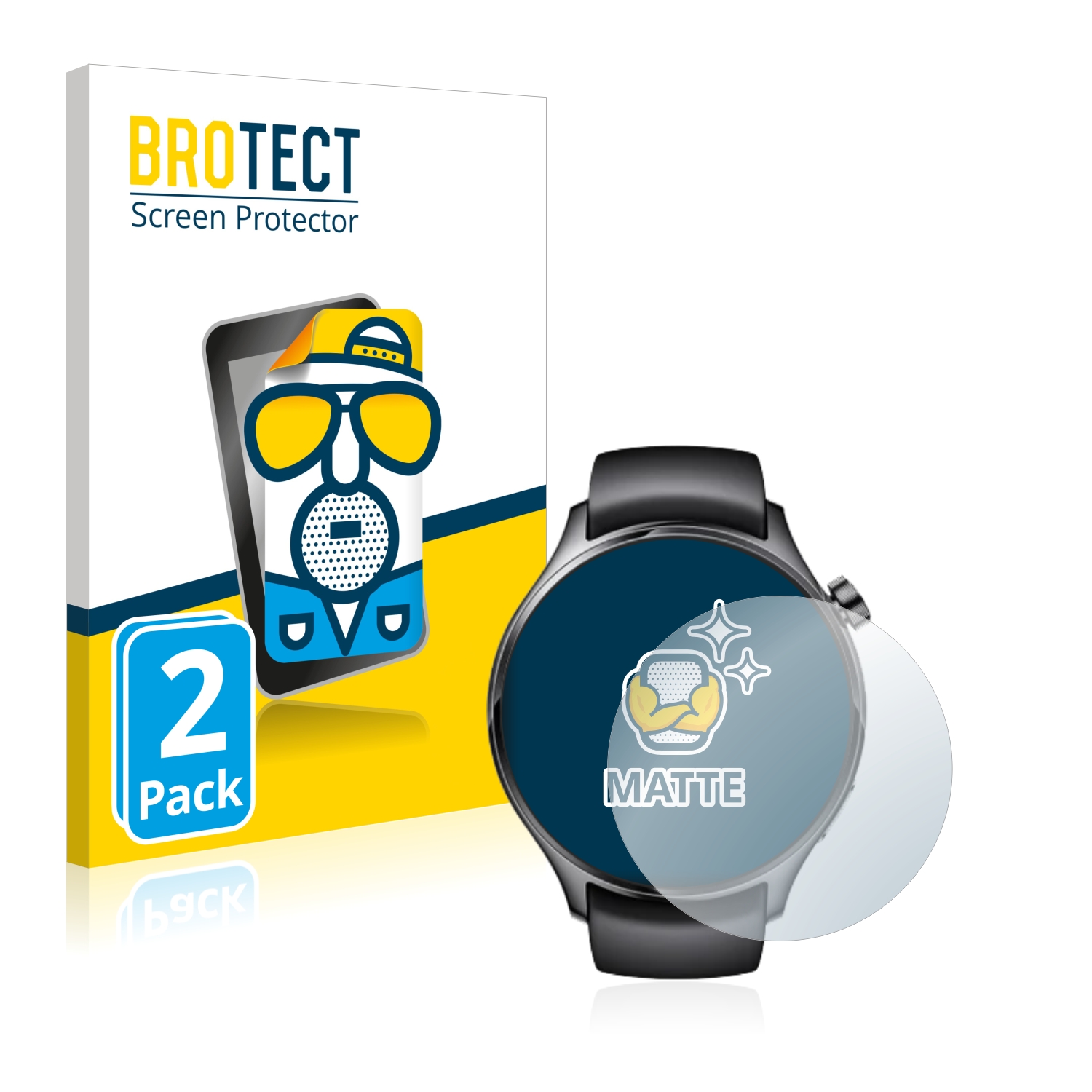 2x BROTECT Entspiegelungs-Folie pro Xiaomi Watch S1 Pro