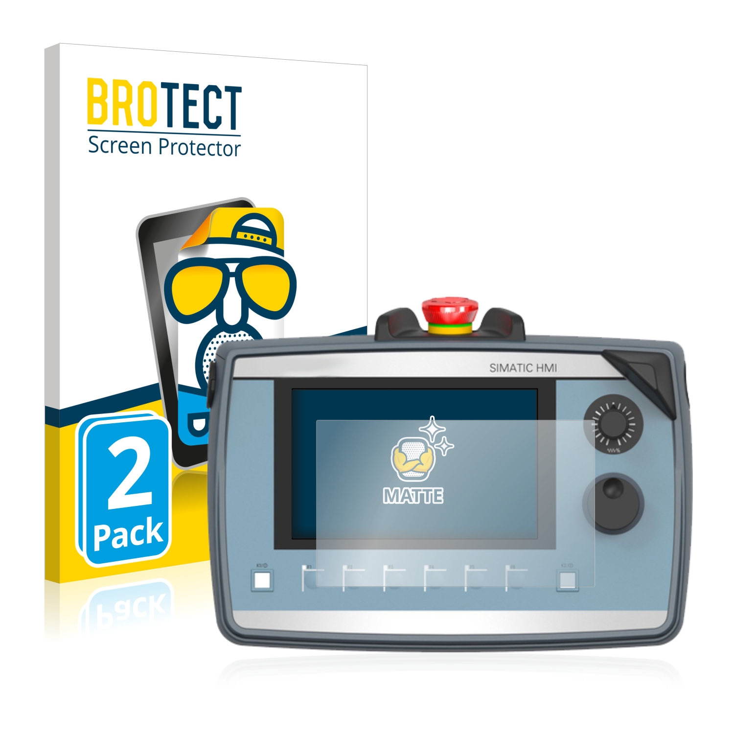 2x BROTECT Entspiegelungs-Folie pro Siemens Simatic HMI KTP700F