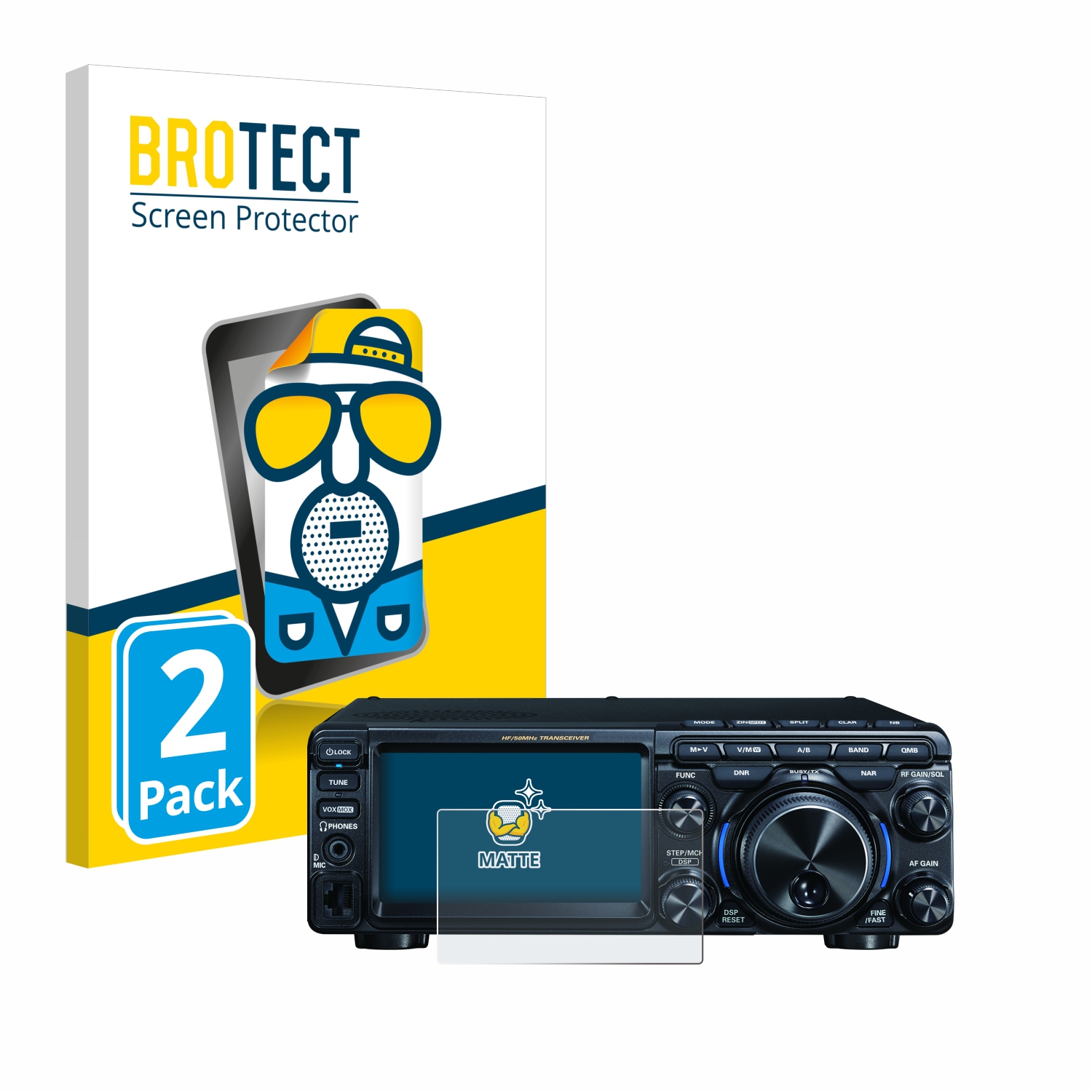 2x BROTECT Entspiegelungs-Folie pro Yaesu FT-710