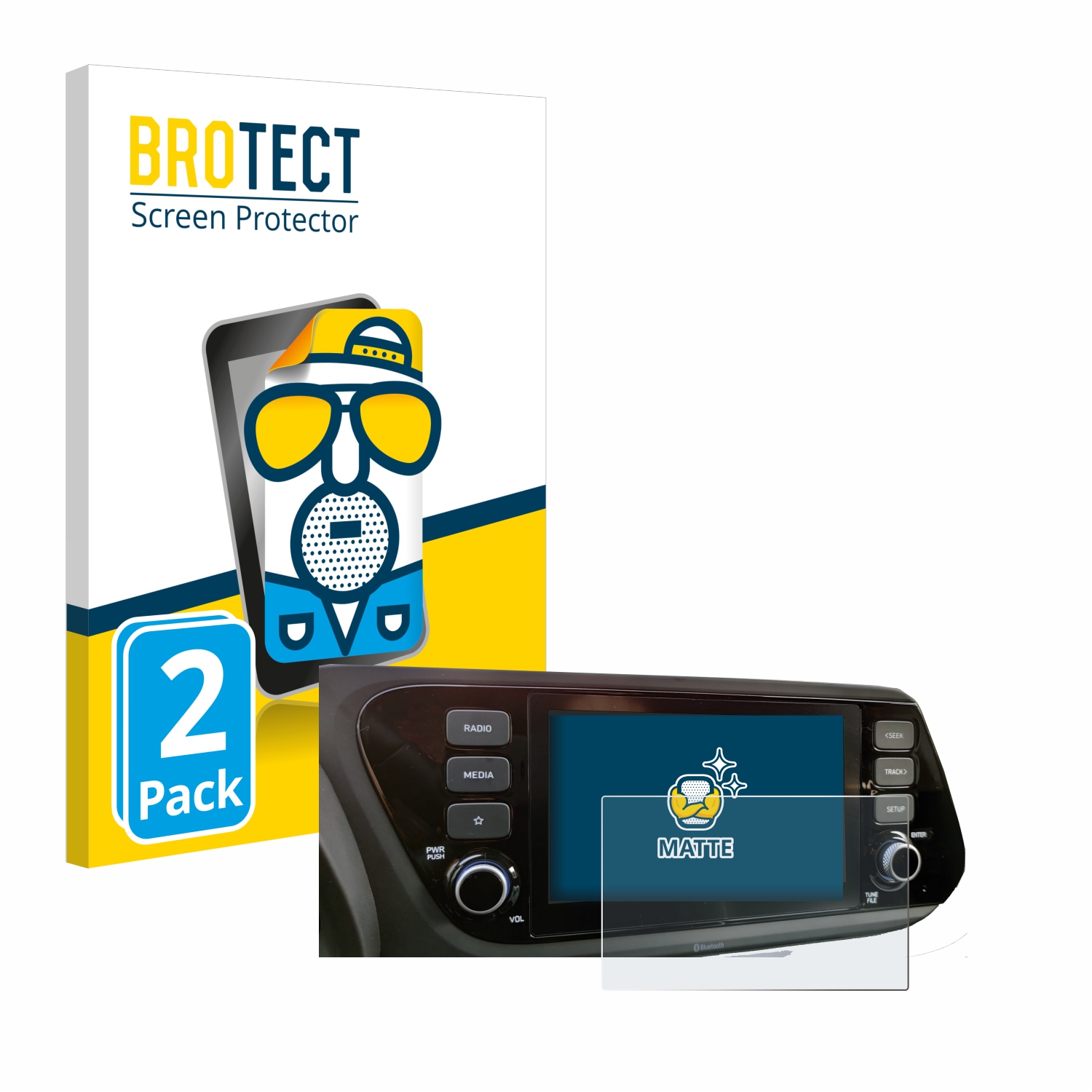2x BROTECT Entspiegelungs-Folie pro Hyundai i20 2020 8