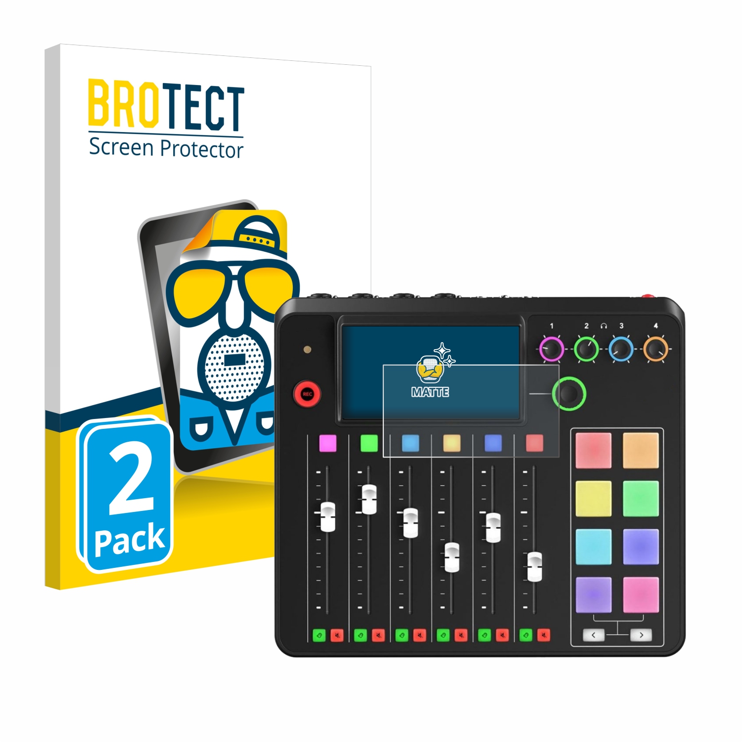2x BROTECT Entspiegelungs-Folie pro Rode Rodecaster Pro II