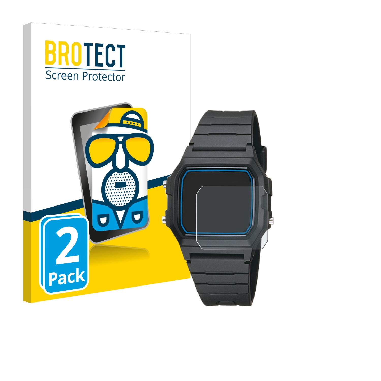 2x BROTECT Entspiegelungs-Folie pro Casio F-105W-1AWYEF