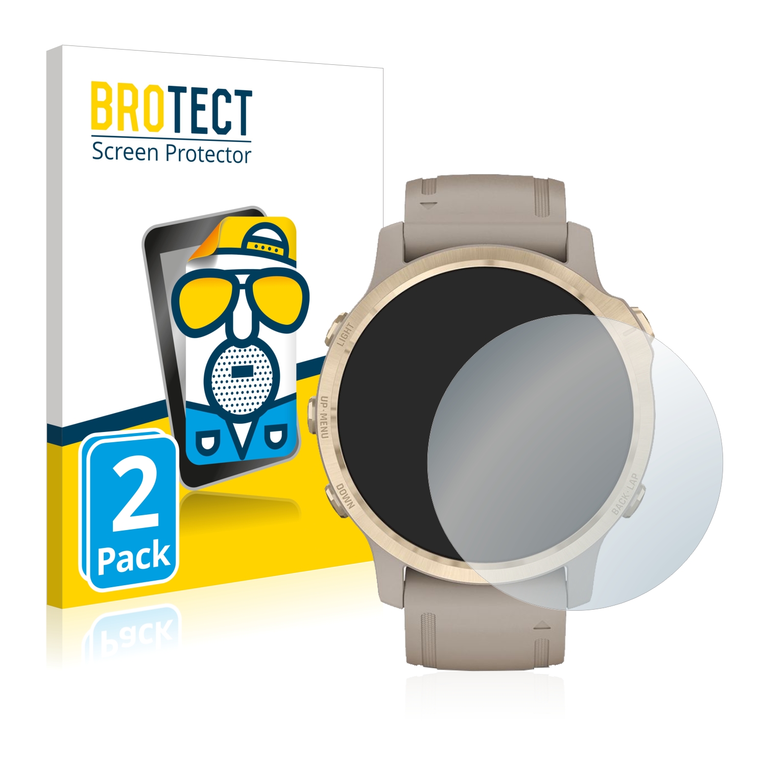 2x BROTECT Entspiegelungs-Folie pro Garmin Fenix 6S Pro Solar