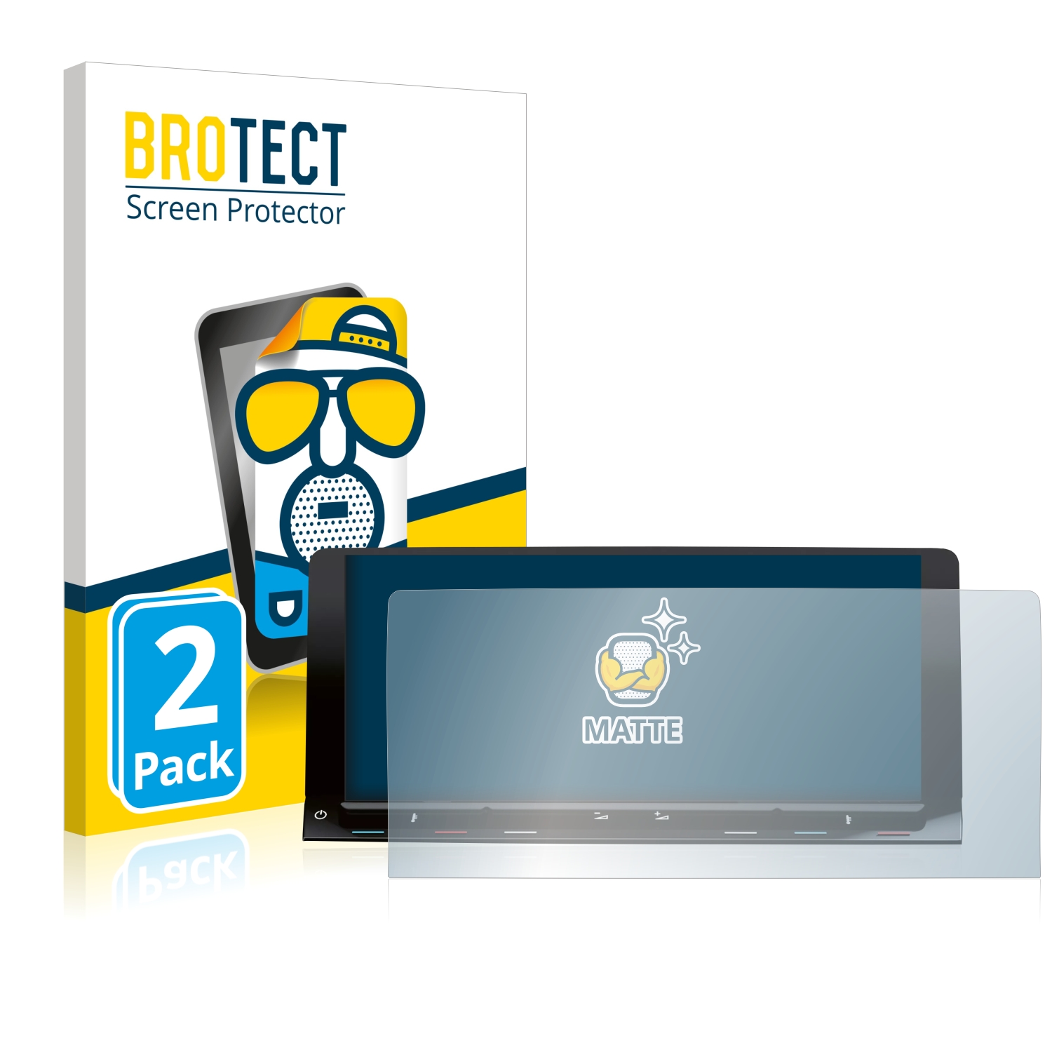 2x BROTECT Entspiegelungs-Folie pro Volkswagen T7 Multivan Life Discover Media 10