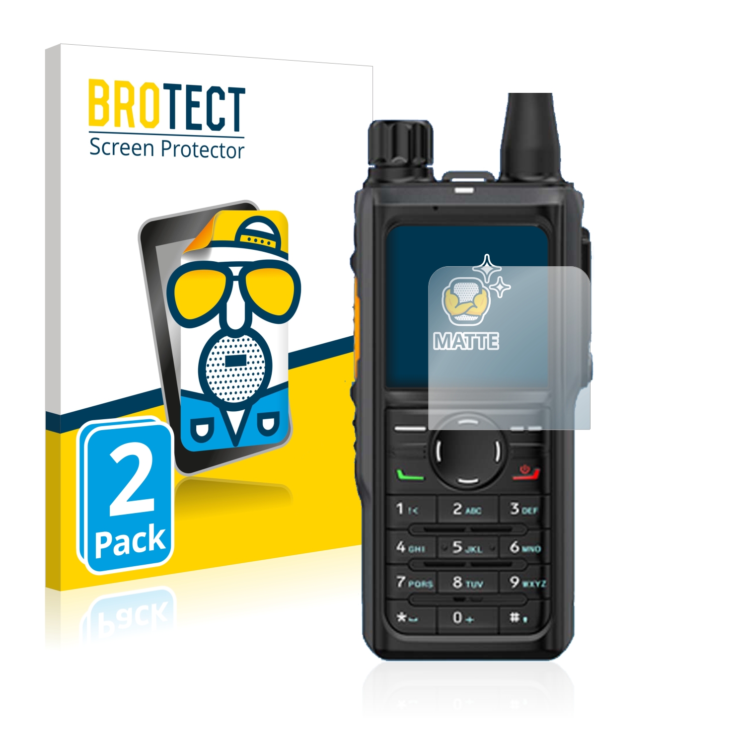 2x BROTECT Entspiegelungs-Folie pro Hytera HP 685