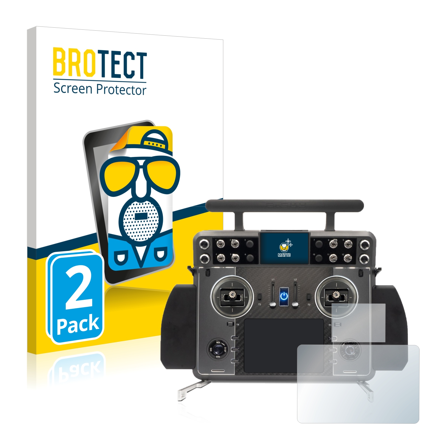 2x BROTECT Entspiegelungs-Folie pro FrSky Tandem XE 2