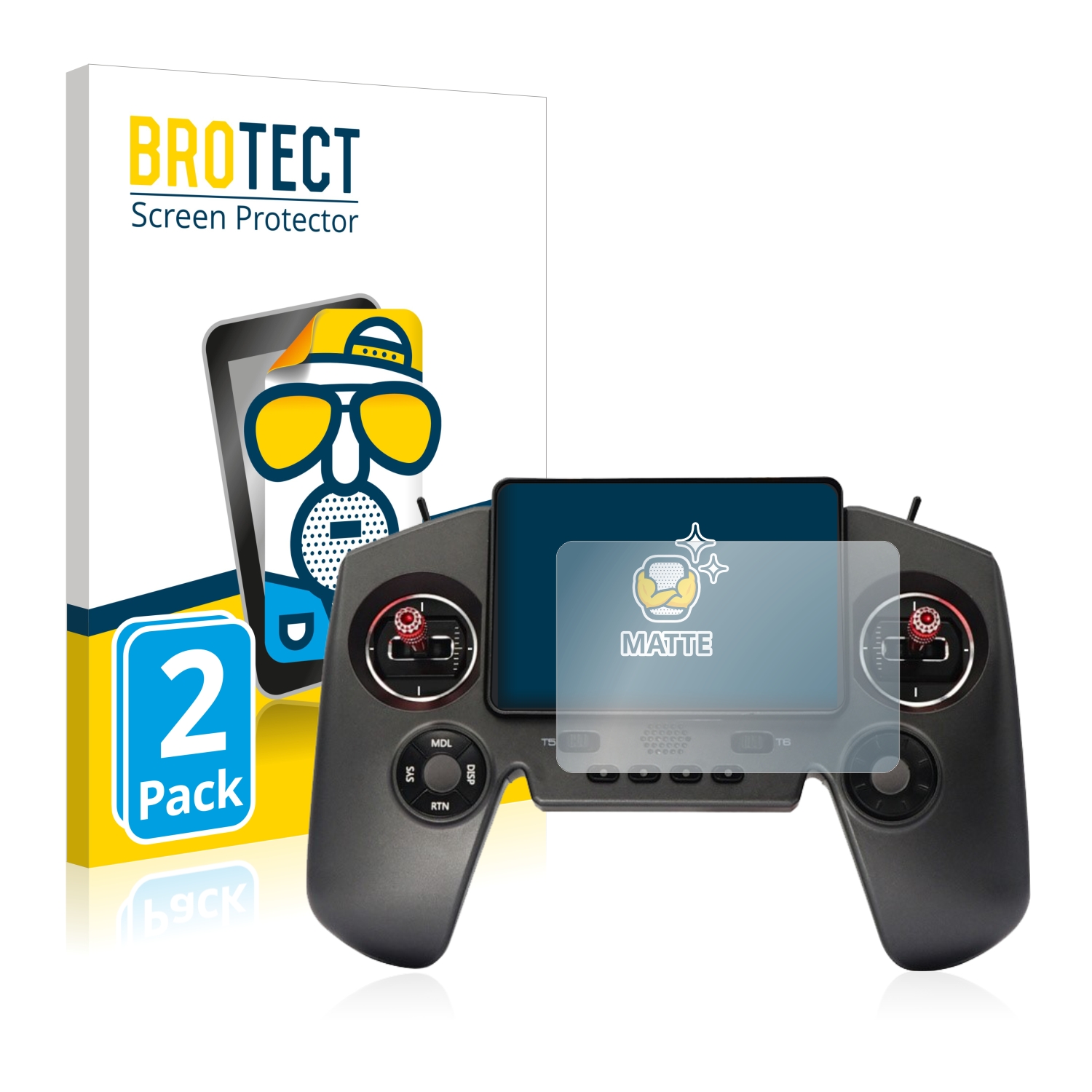 2x BROTECT Entspiegelungs-Folie pro FrSky Twin Lite
