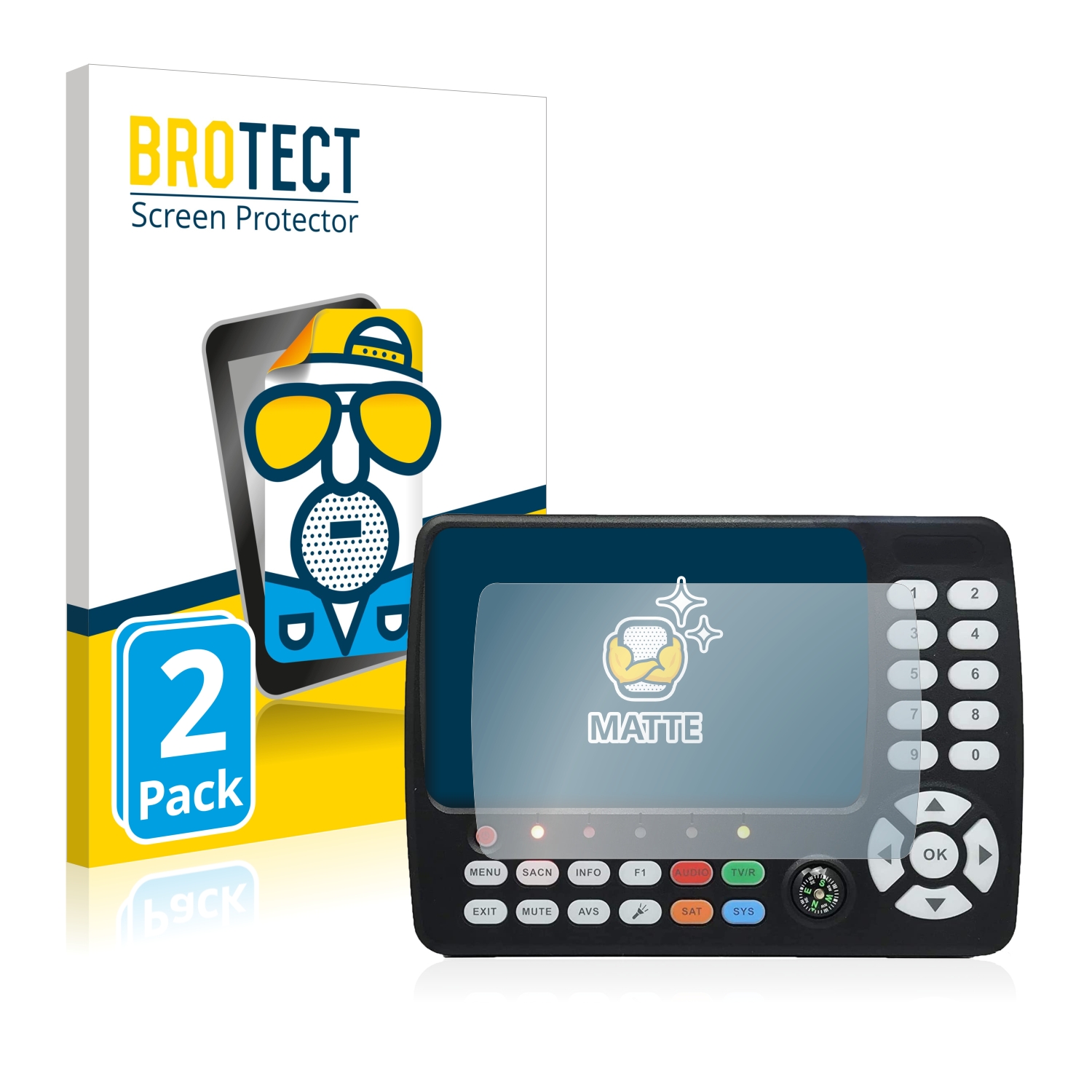 2x BROTECT Entspiegelungs-Folie pro Satlink ST-5150 DVB-S/S2/T/T2/C