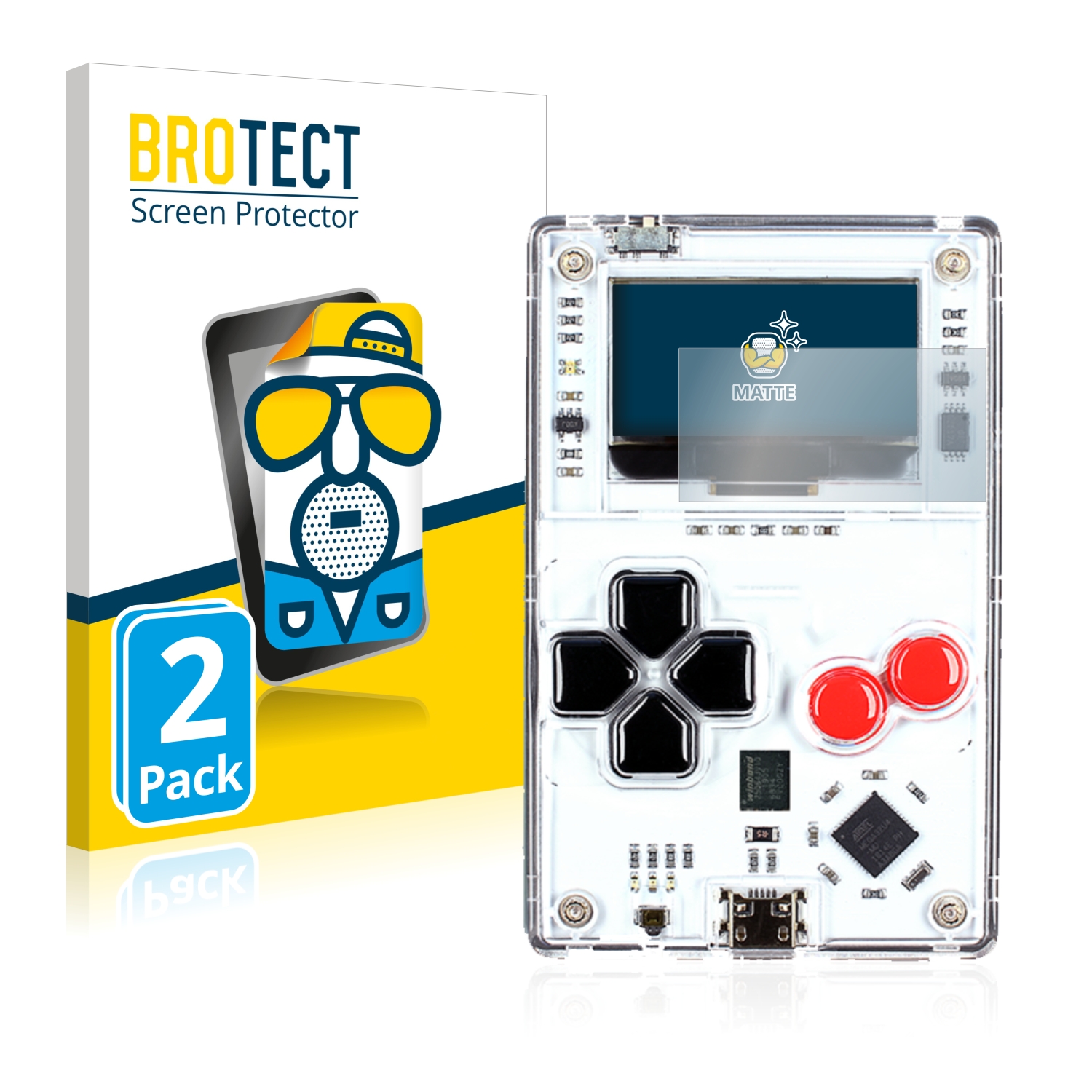 2x BROTECT Entspiegelungs-Folie pro Arduboy FX