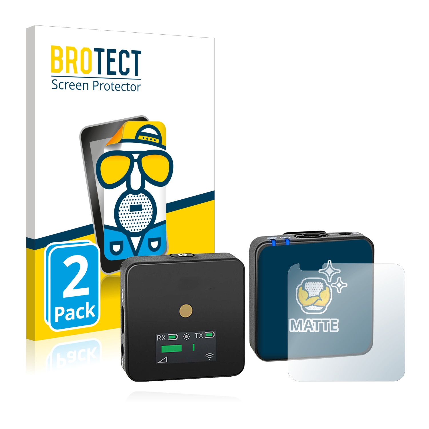 2x BROTECT Entspiegelungs-Folie pro Rode Wireless GO II