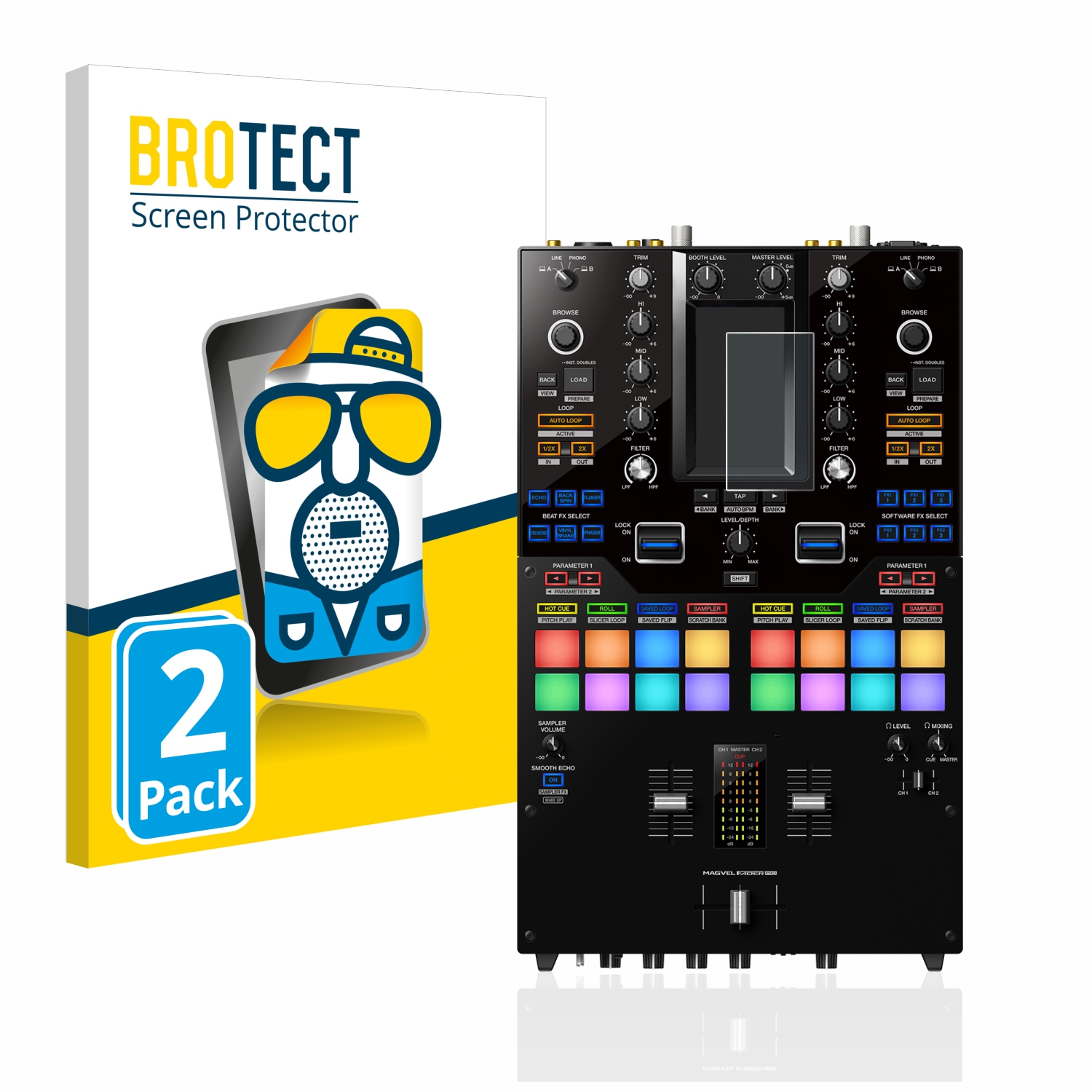 2x BROTECT Entspiegelungs-Folie pro Pioneer DJM-S11