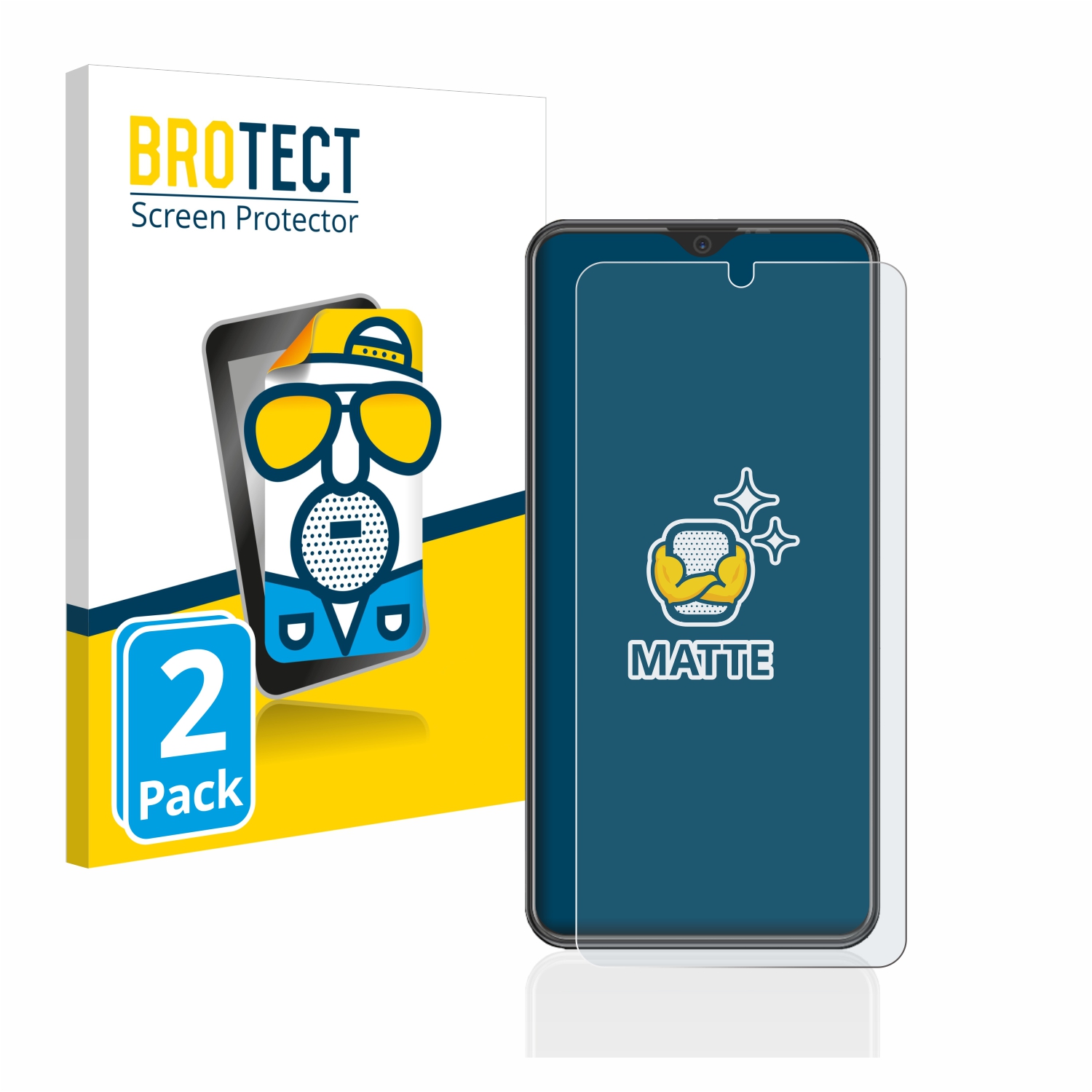 2x BROTECT Entspiegelungs-Folie pro Beafon M6s plus premium