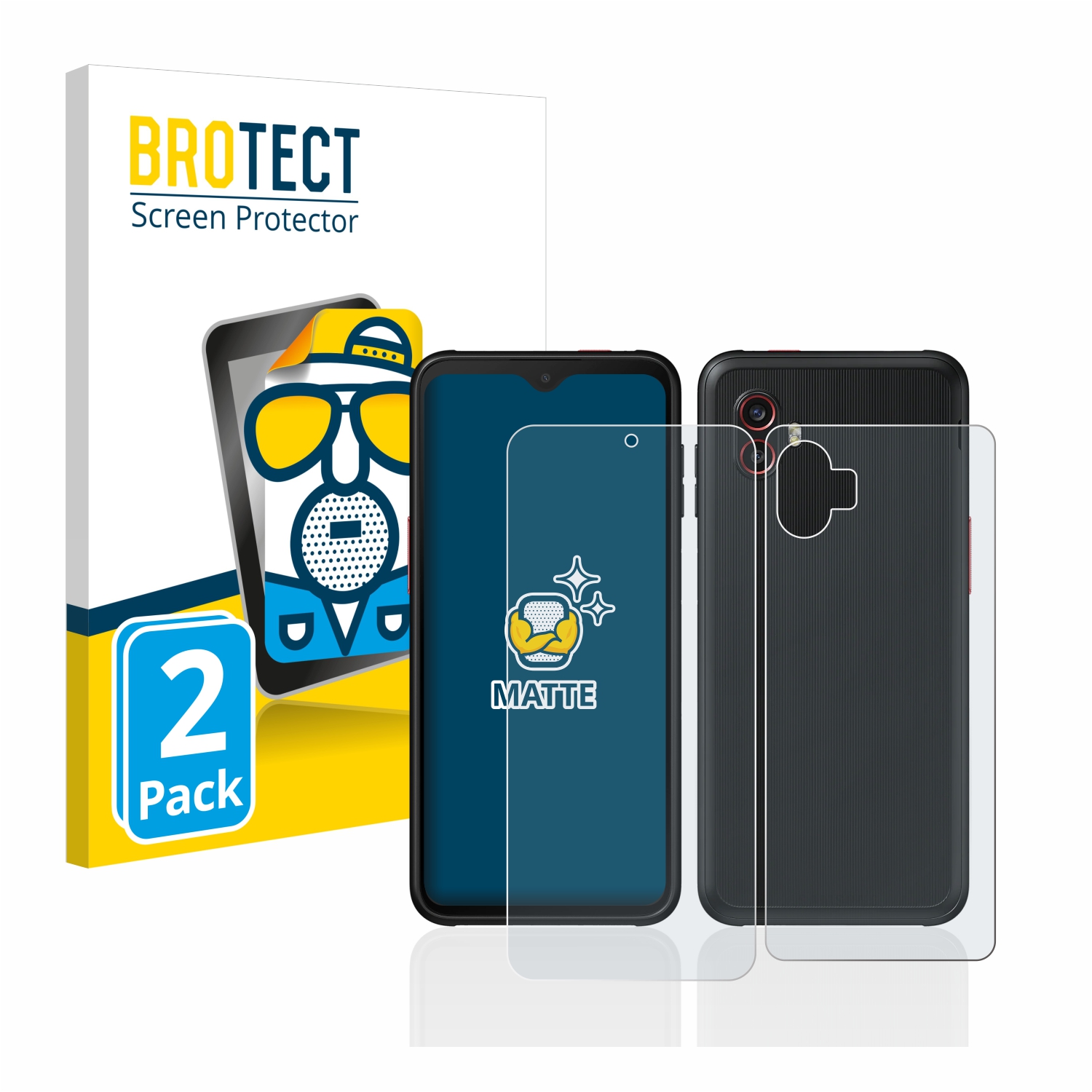 2x BROTECT Entspiegelungs-Folie pro Samsung Galaxy XCover 6 Pro Enterprise Edition (displej+zadní strana)