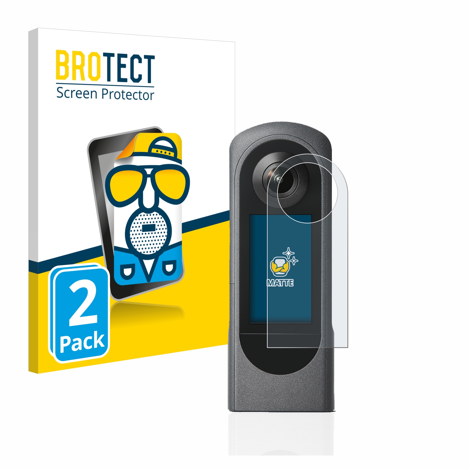 2x BROTECT Entspiegelungs-Folie pro Ricoh Theta X