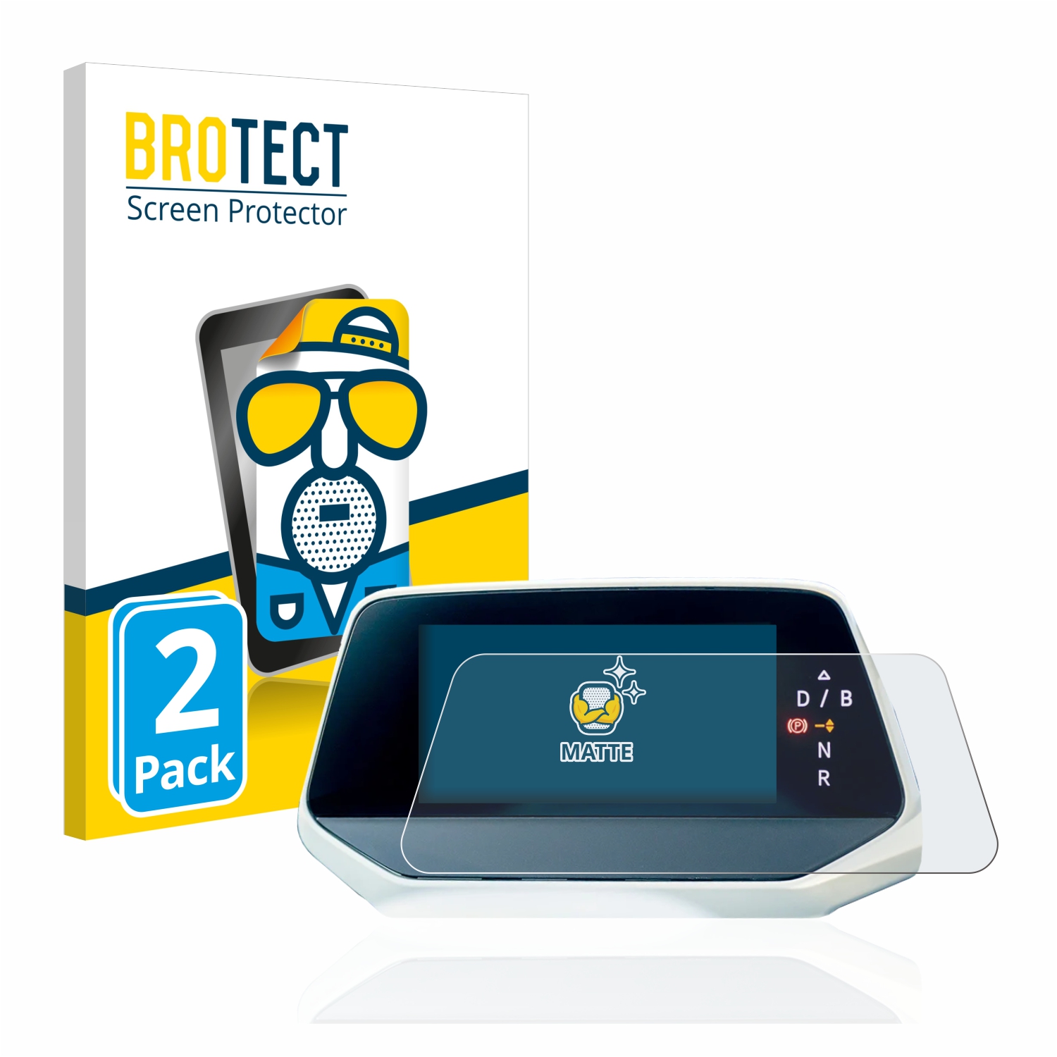 2x BROTECT Entspiegelungs-Folie pro Volkswagen ID.4 Digitalcockpit