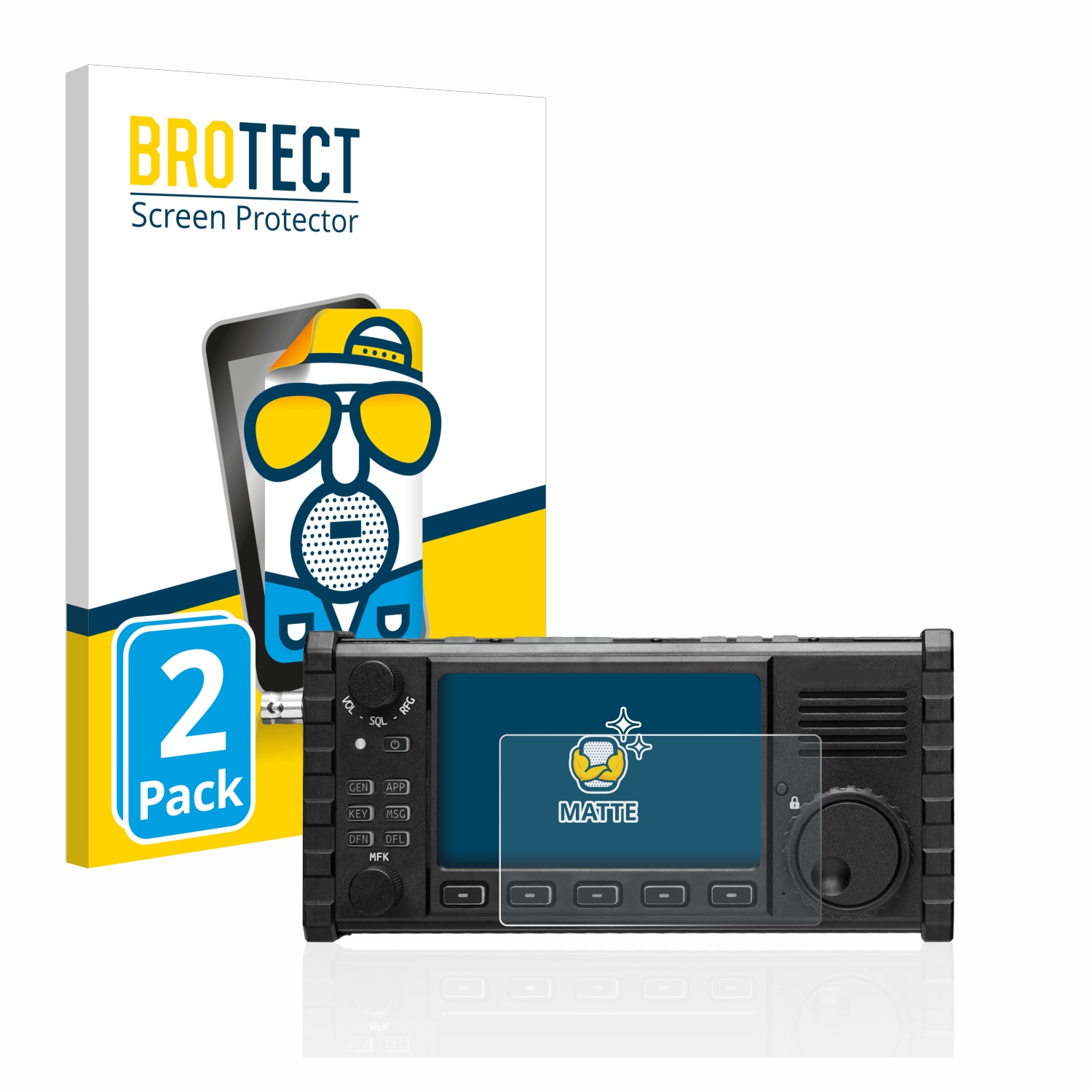 2x BROTECT Entspiegelungs-Folie pro Xiegu X6100 HF-Transceiver