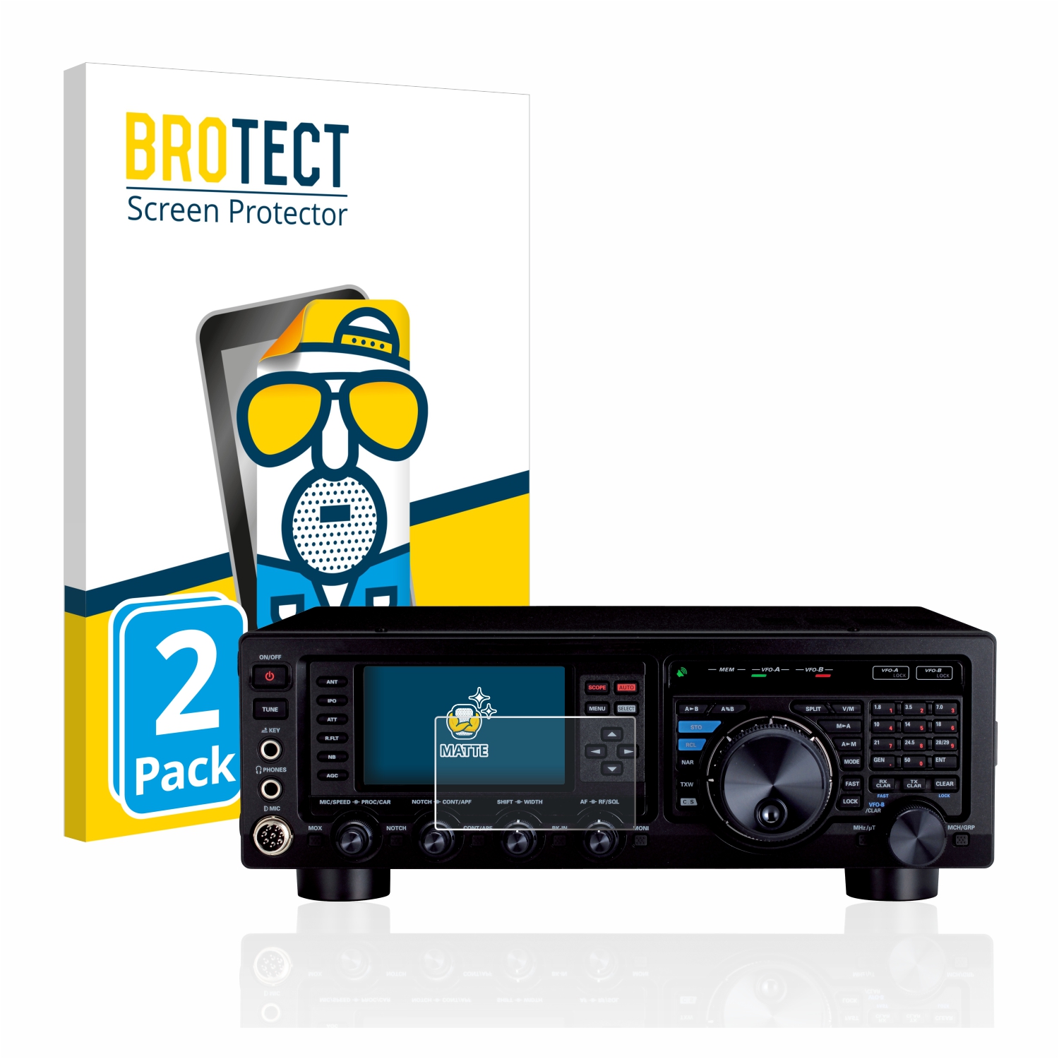 2x BROTECT Entspiegelungs-Folie pro Yaesu FT DX 1200
