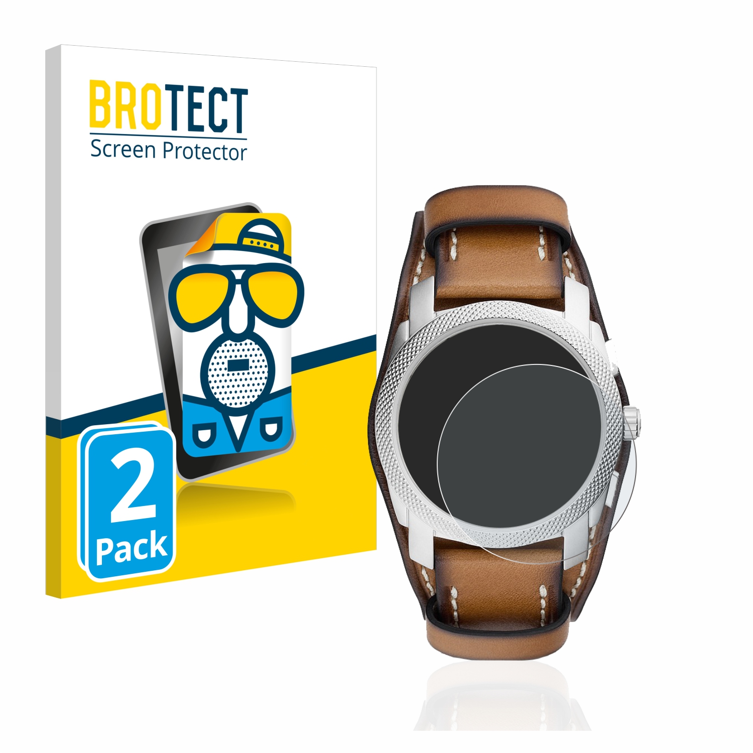 2x BROTECT Entspiegelungs-Folie pro Fossil Chronograph (42 mm)